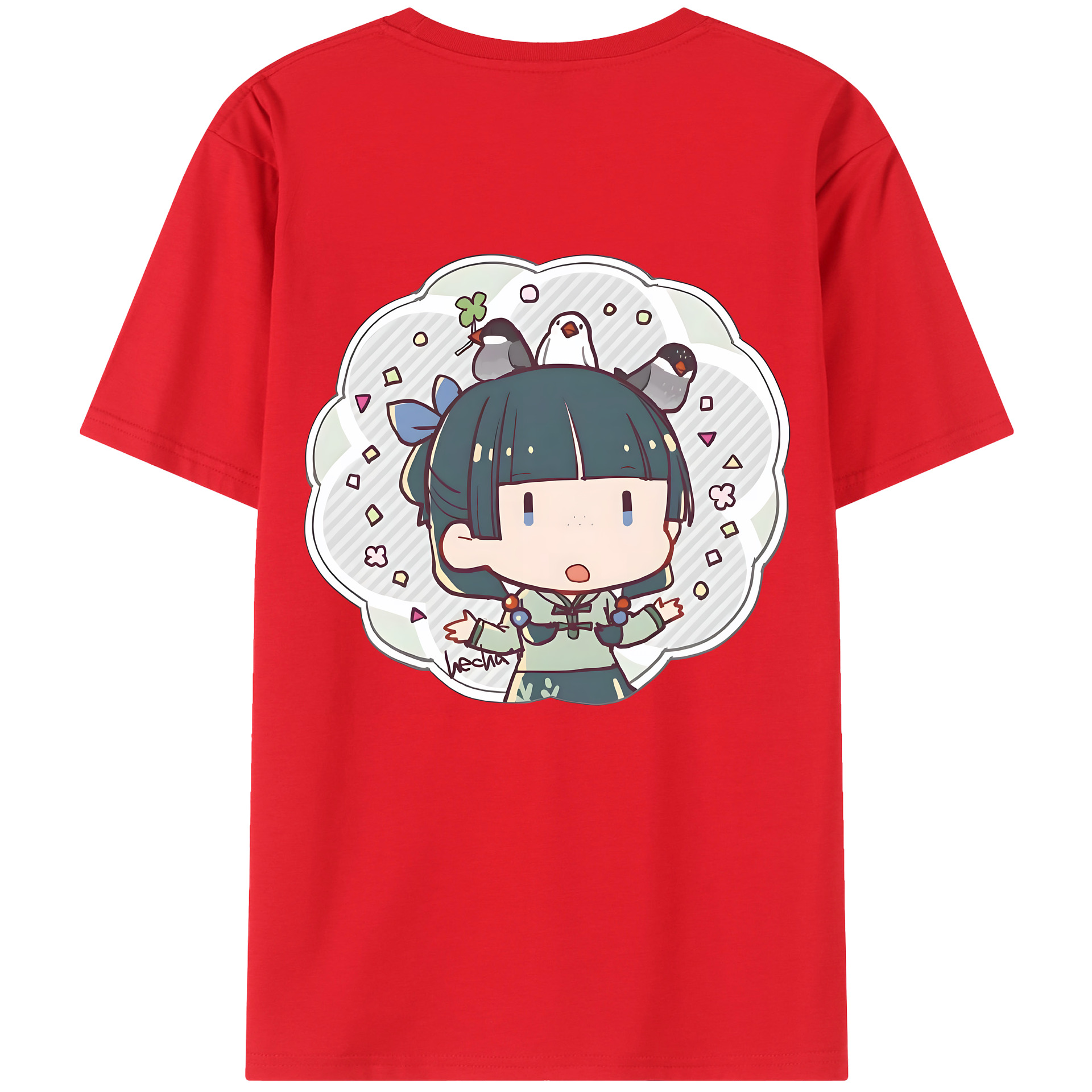 （画像用） 薬屋のひとりごと The Apothecary Diaries 綿100％ メンズ半袖Tシャツ（バックプリント） 通気性