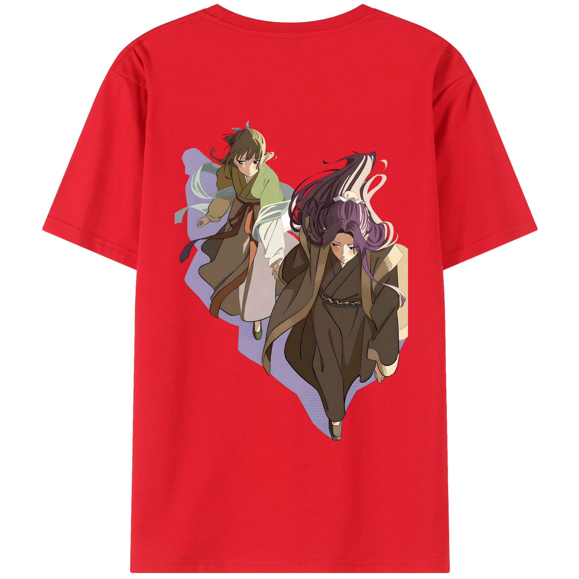 （画像用） 薬屋のひとりごと The Apothecary Diaries 綿100％ メンズ半袖Tシャツ（バックプリント） 通気性