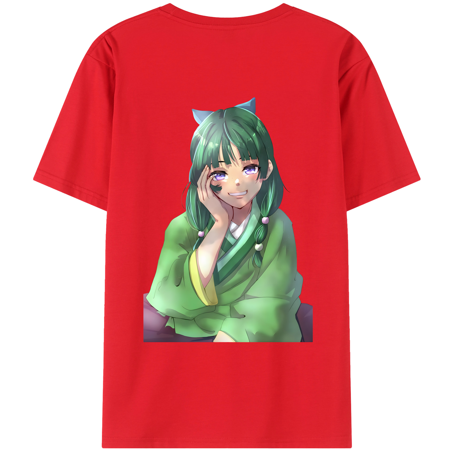 （画像用） 薬屋のひとりごと The Apothecary Diaries 綿100％ メンズ半袖Tシャツ（バックプリント） 通気性