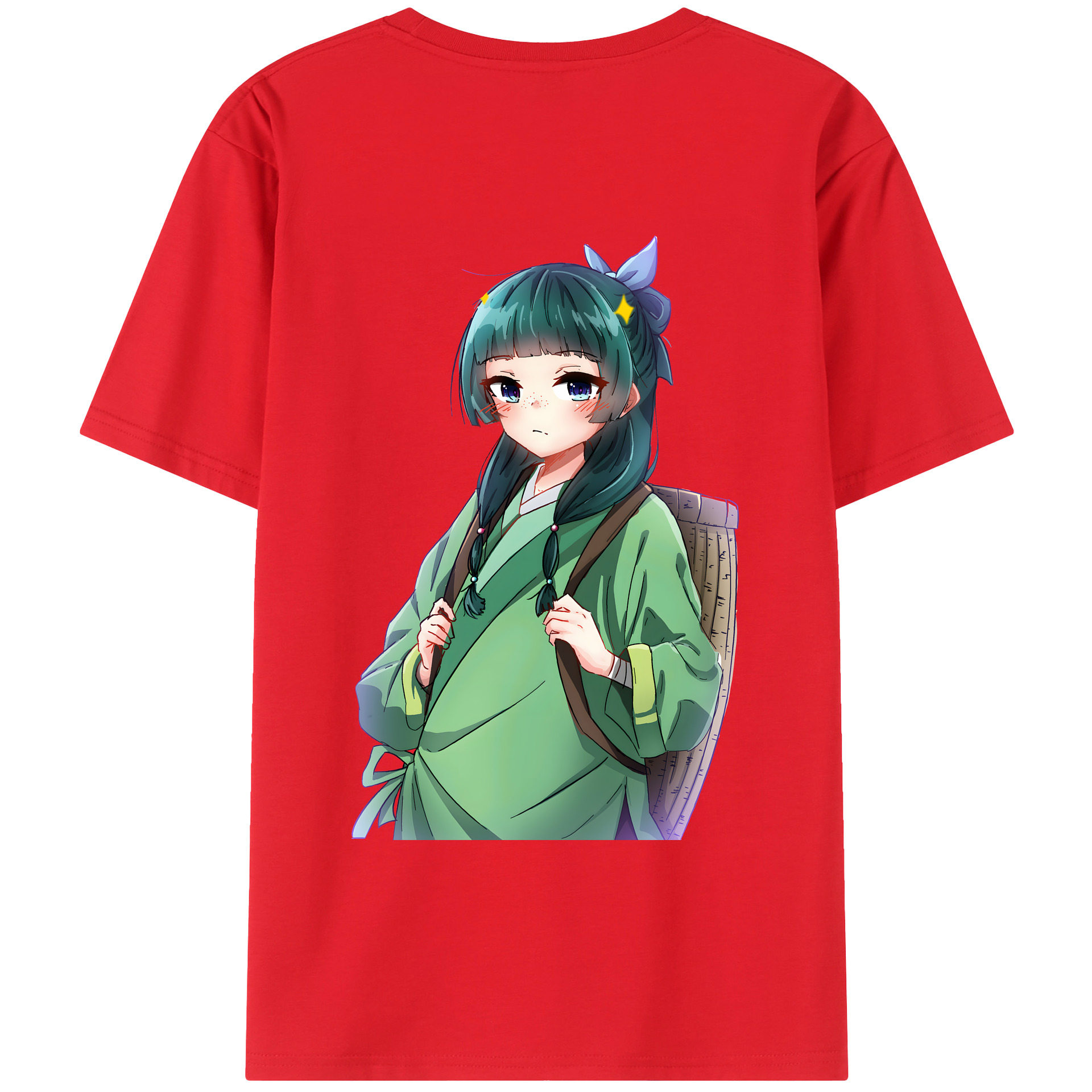 （画像用） 薬屋のひとりごと The Apothecary Diaries 綿100％ メンズ半袖Tシャツ（バックプリント） 通気性