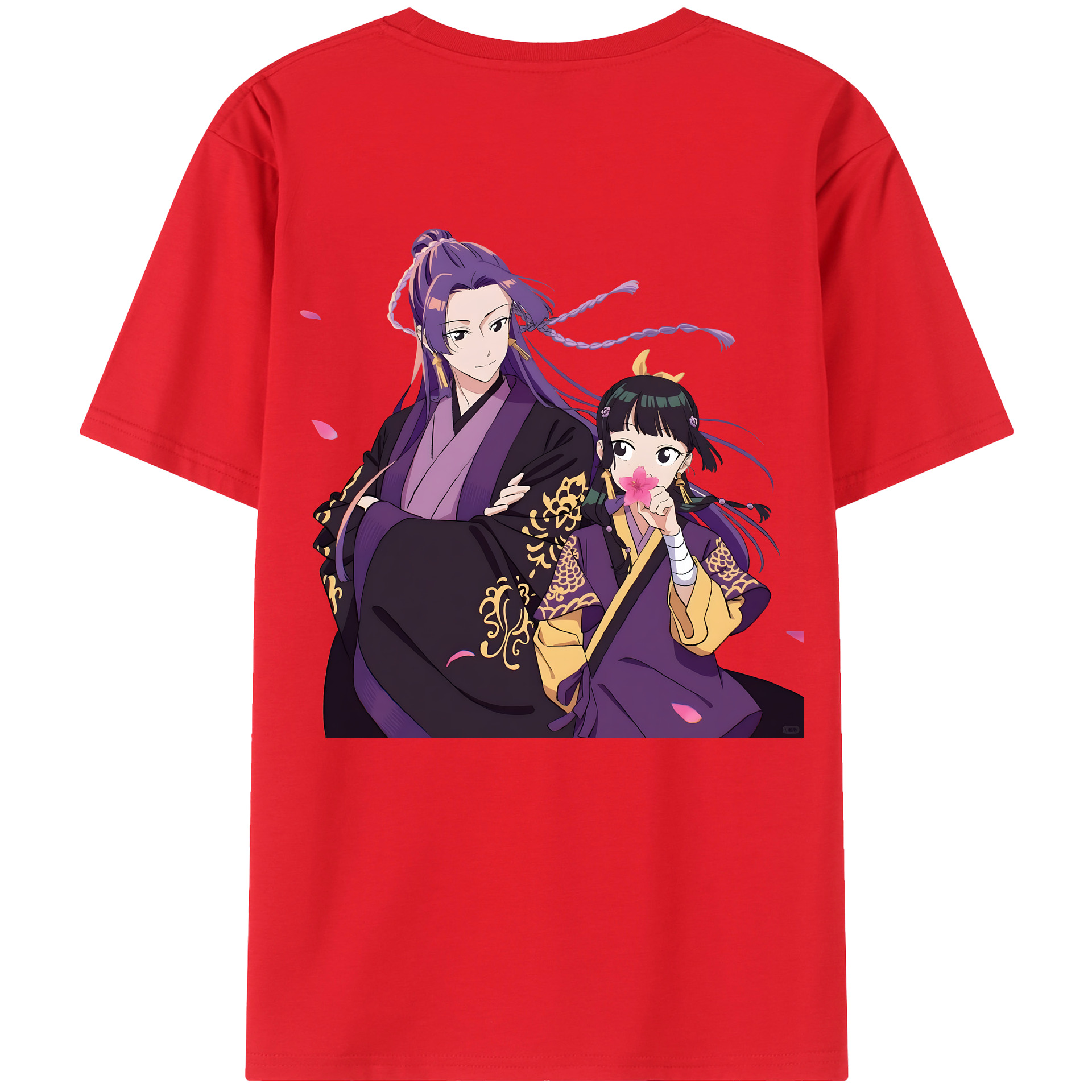 （画像用） 薬屋のひとりごと The Apothecary Diaries 綿100％ メンズ半袖Tシャツ（バックプリント） 通気性