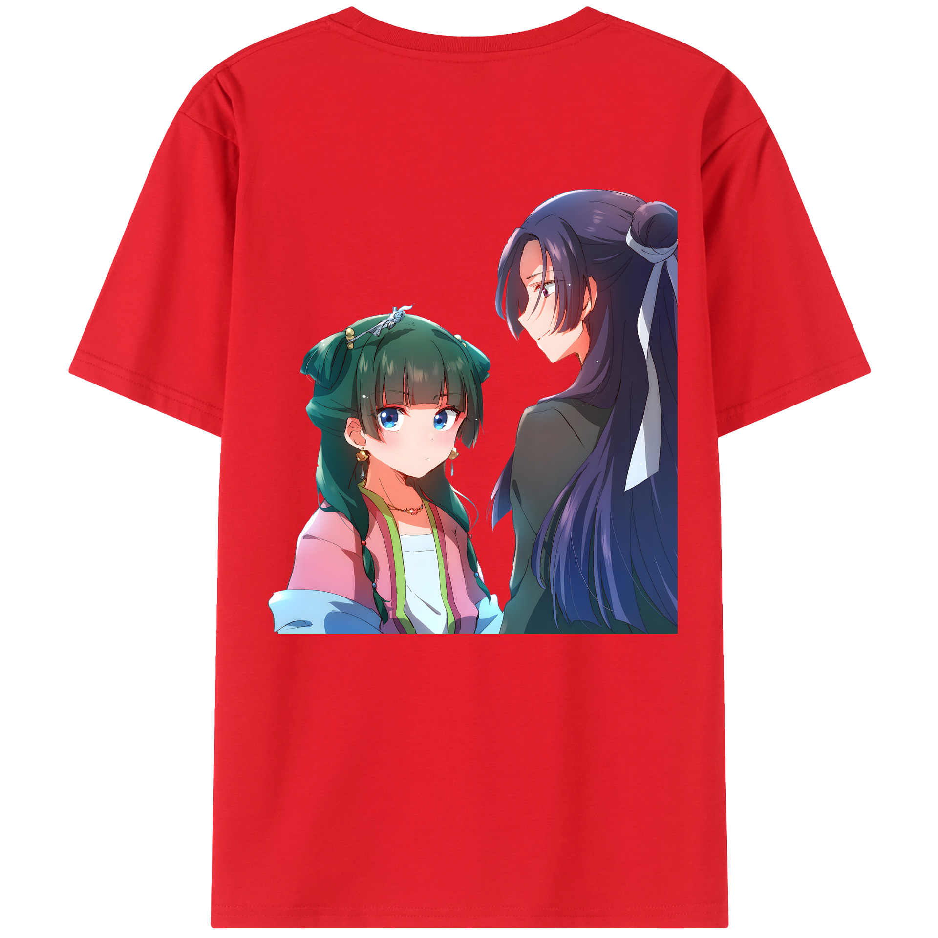 （画像用） 薬屋のひとりごと The Apothecary Diaries 綿100％ メンズ半袖Tシャツ（バックプリント） 通気性