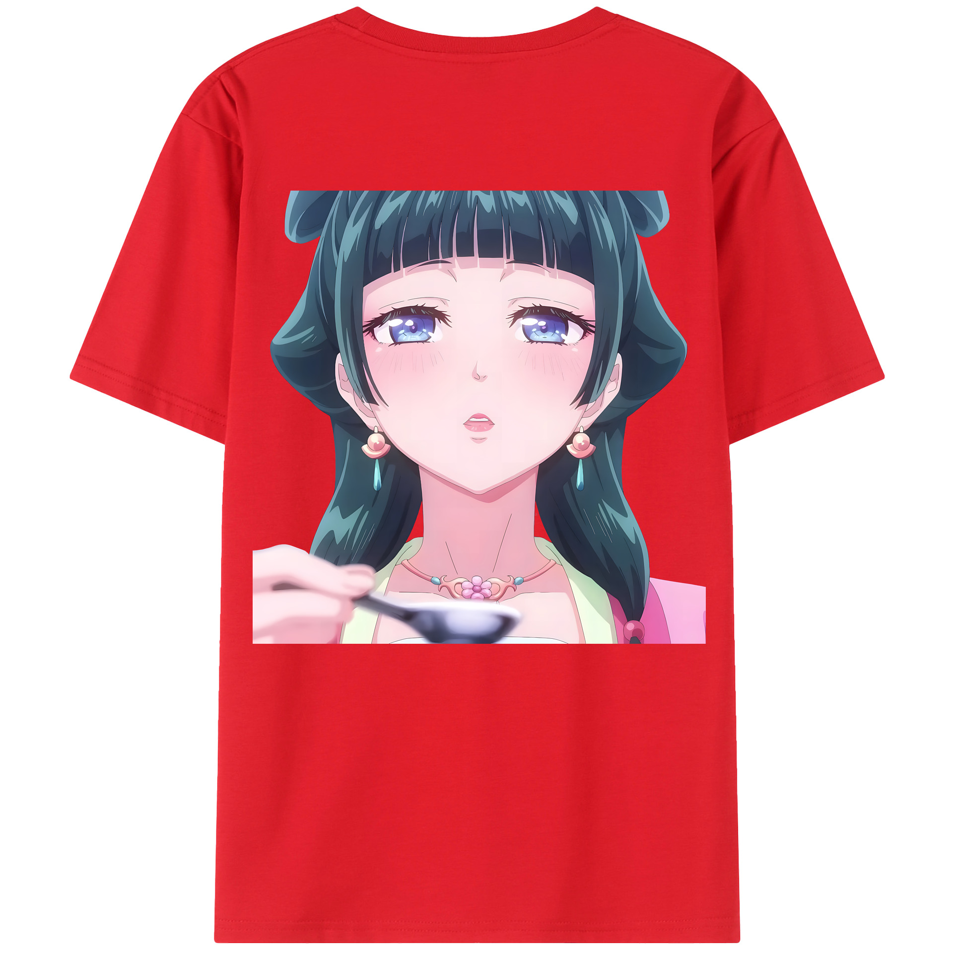 （画像用） 薬屋のひとりごと The Apothecary Diaries 綿100％ メンズ半袖Tシャツ（バックプリント） 通気性