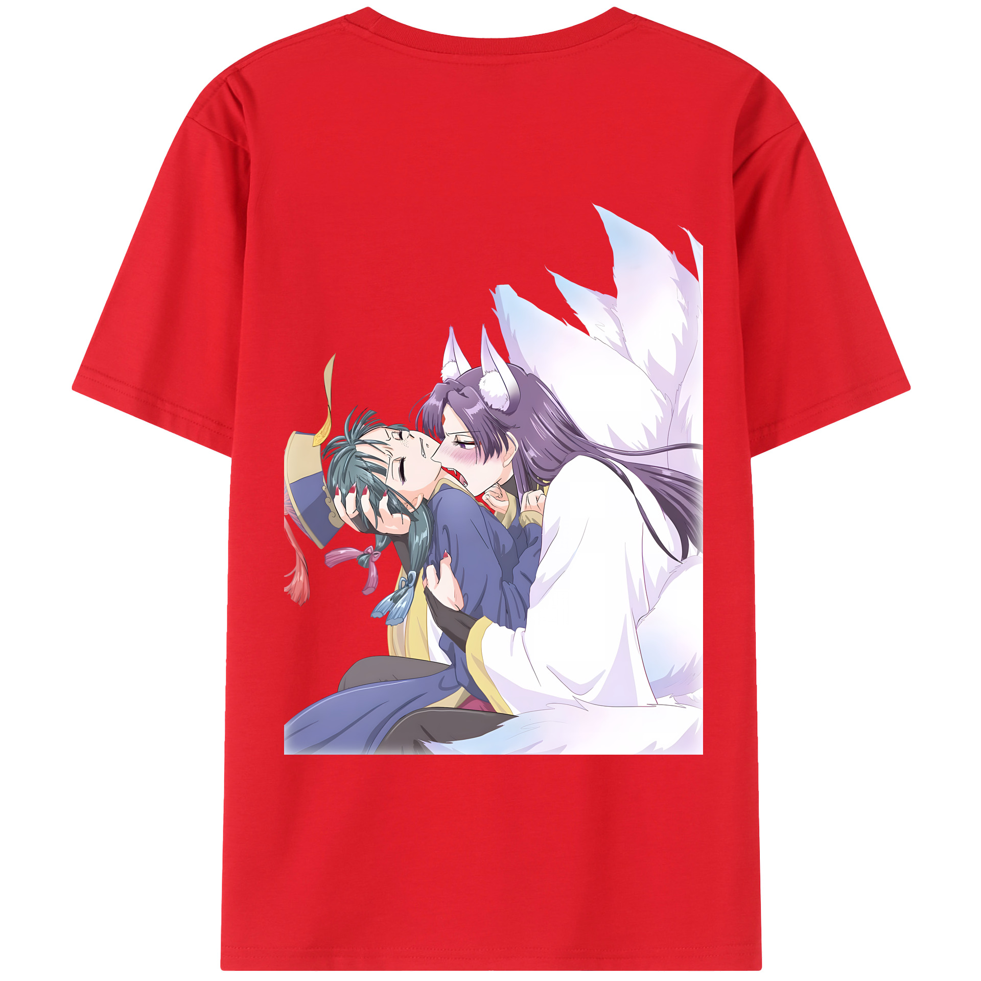 （画像用） 薬屋のひとりごと The Apothecary Diaries 綿100％ メンズ半袖Tシャツ（バックプリント） 通気性
