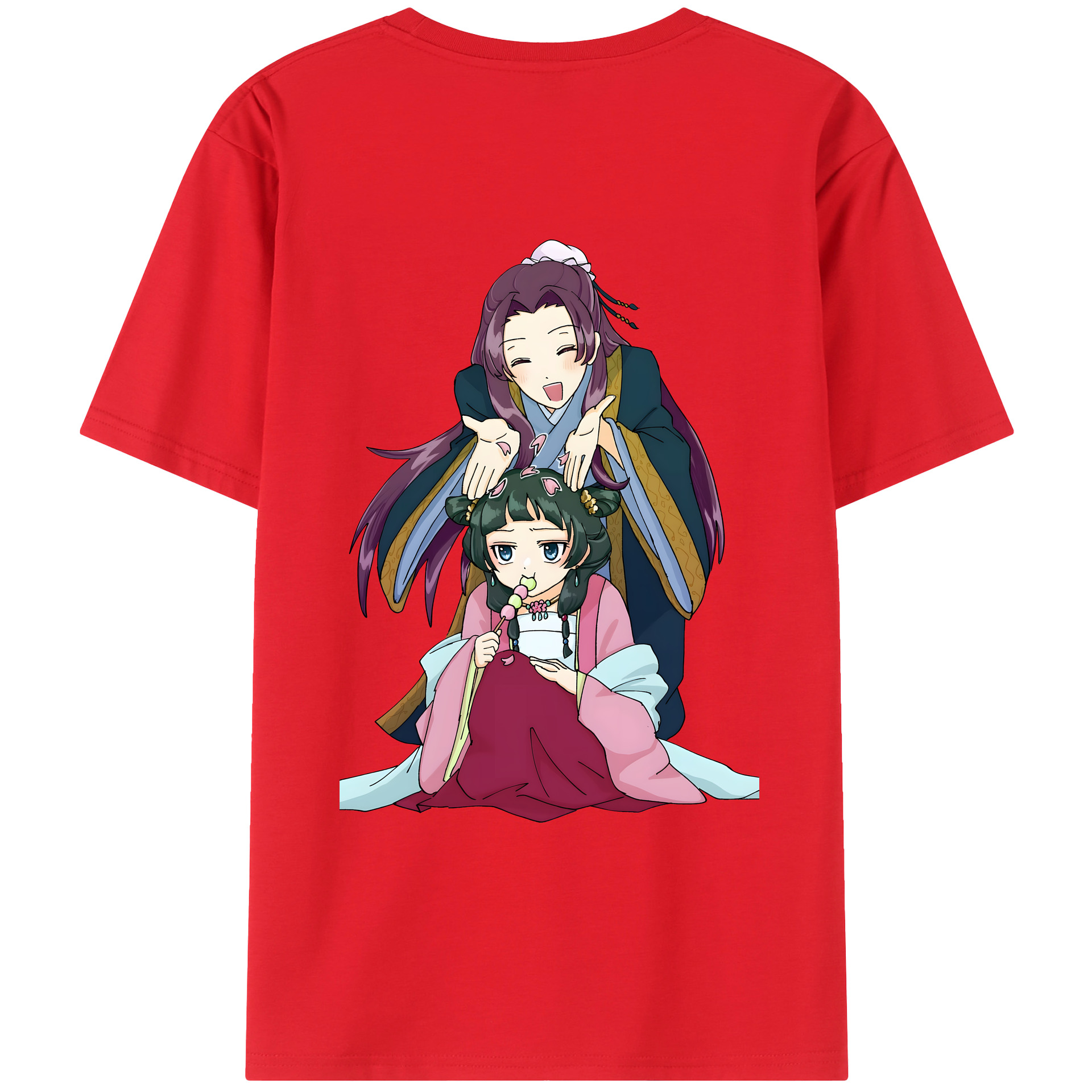 （画像用） 薬屋のひとりごと The Apothecary Diaries 綿100％ メンズ半袖Tシャツ（バックプリント） 通気性