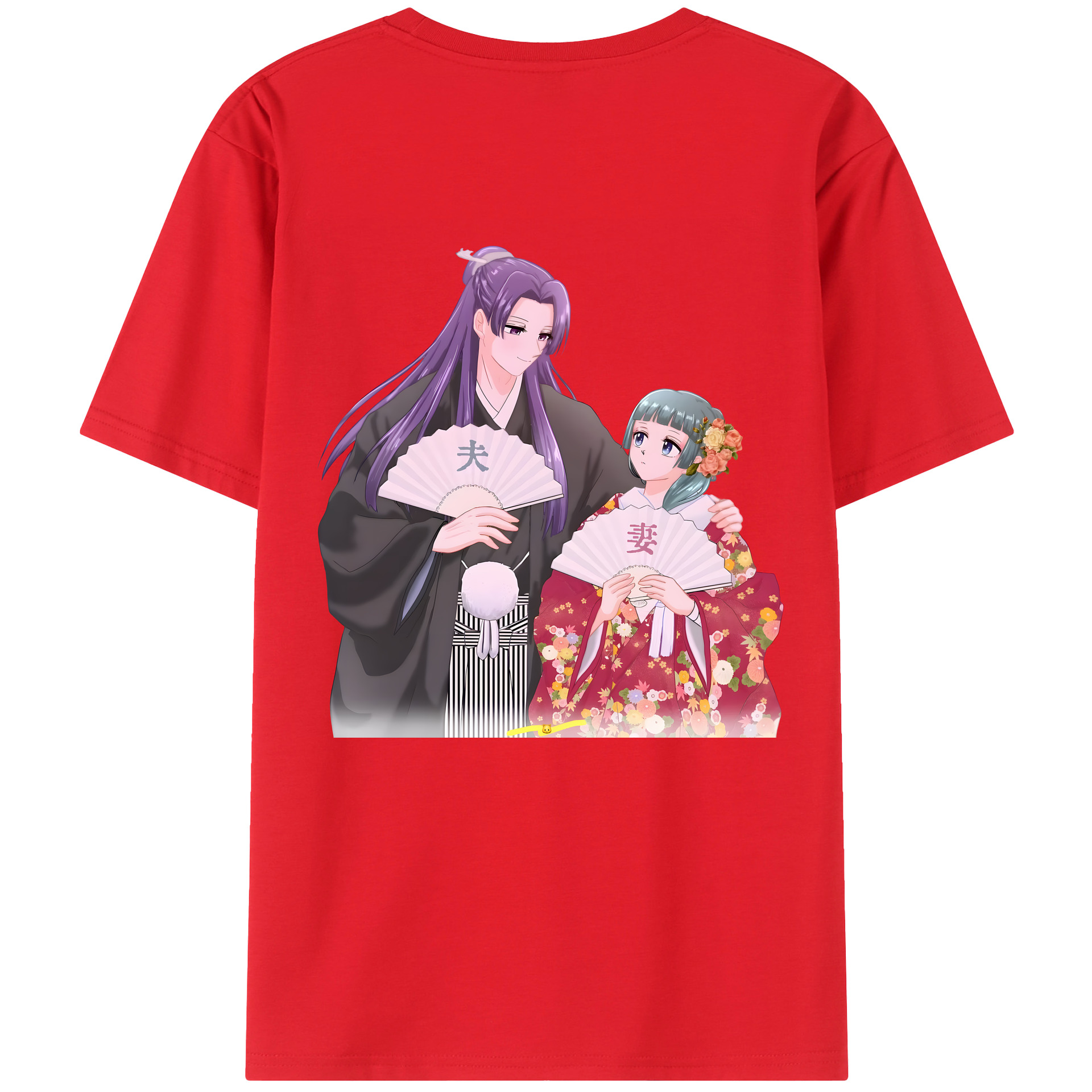 （画像用） 薬屋のひとりごと The Apothecary Diaries 綿100％ メンズ半袖Tシャツ（バックプリント） 通気性