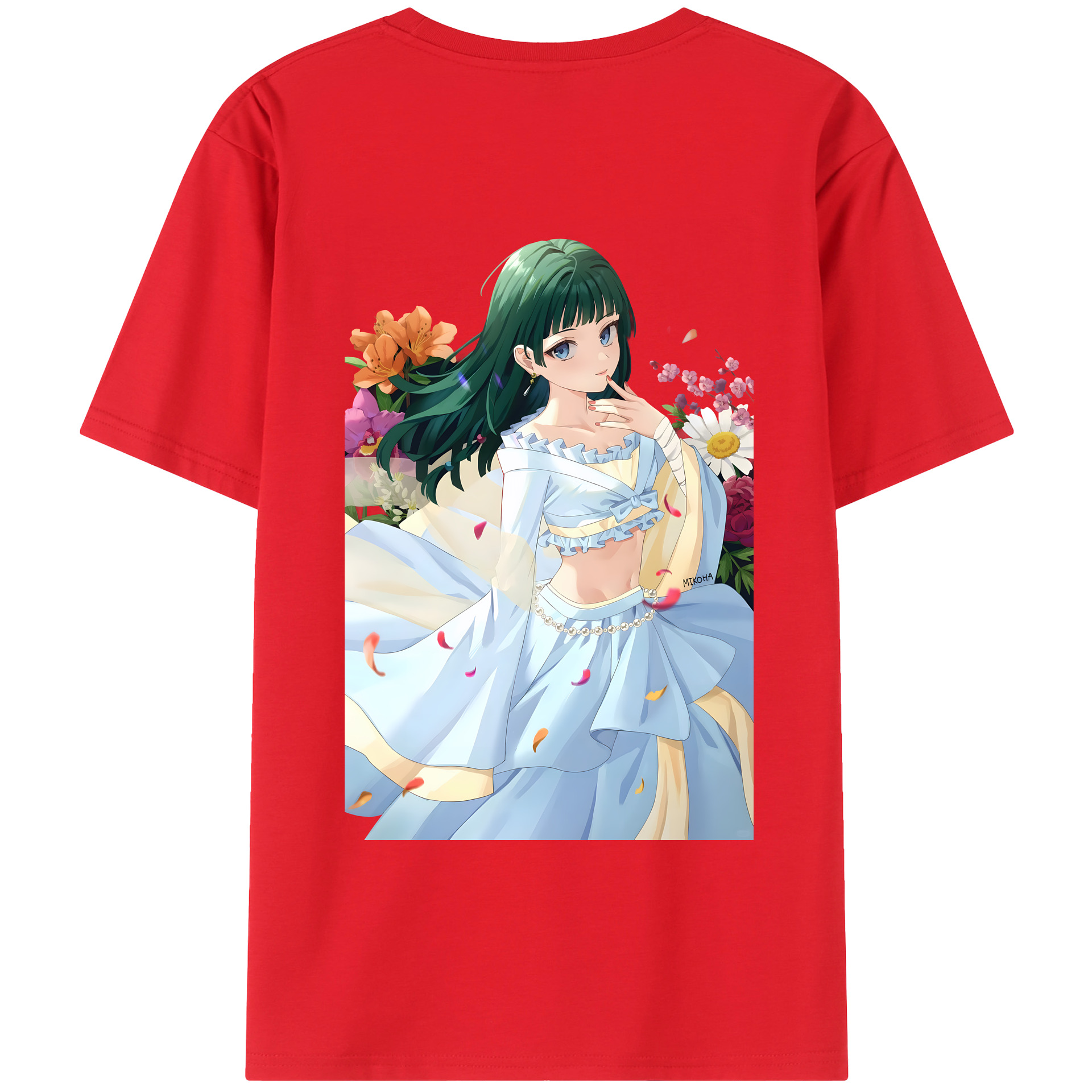 （画像用） 薬屋のひとりごと The Apothecary Diaries 綿100％ メンズ半袖Tシャツ（バックプリント） 通気性