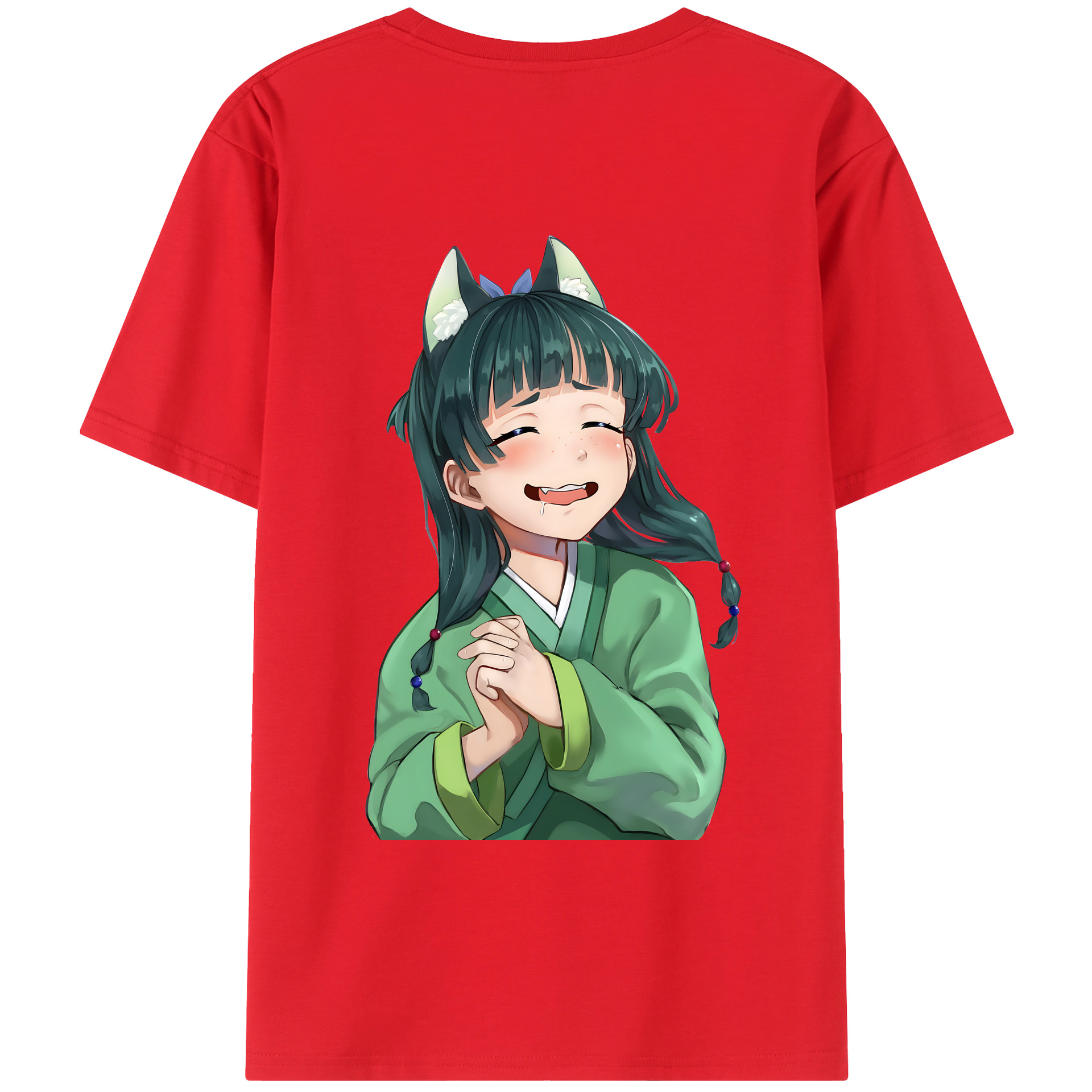 （画像用） 薬屋のひとりごと The Apothecary Diaries 綿100％ メンズ半袖Tシャツ（バックプリント） 通気性