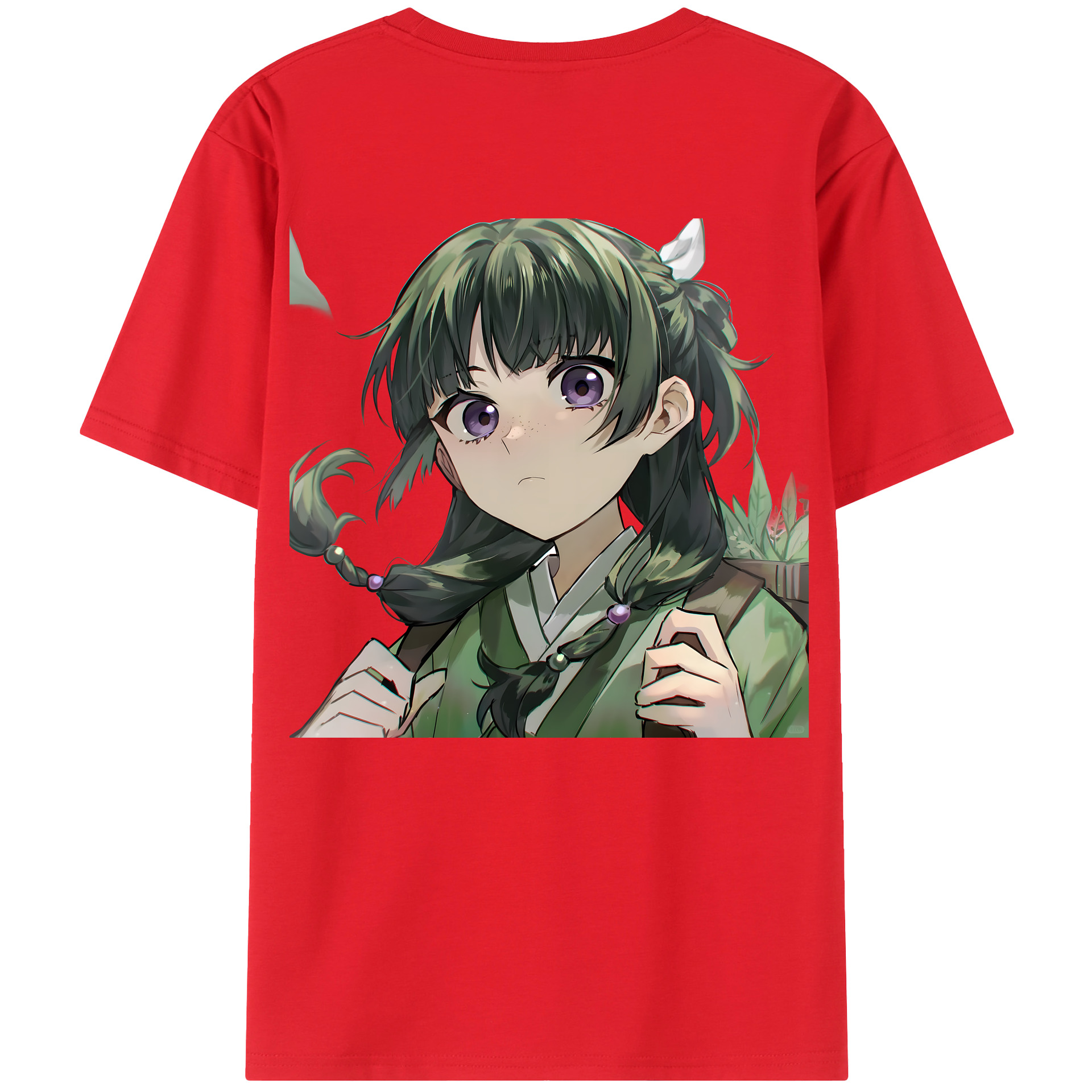 （画像用） 薬屋のひとりごと The Apothecary Diaries 綿100％ メンズ半袖Tシャツ（バックプリント） 通気性