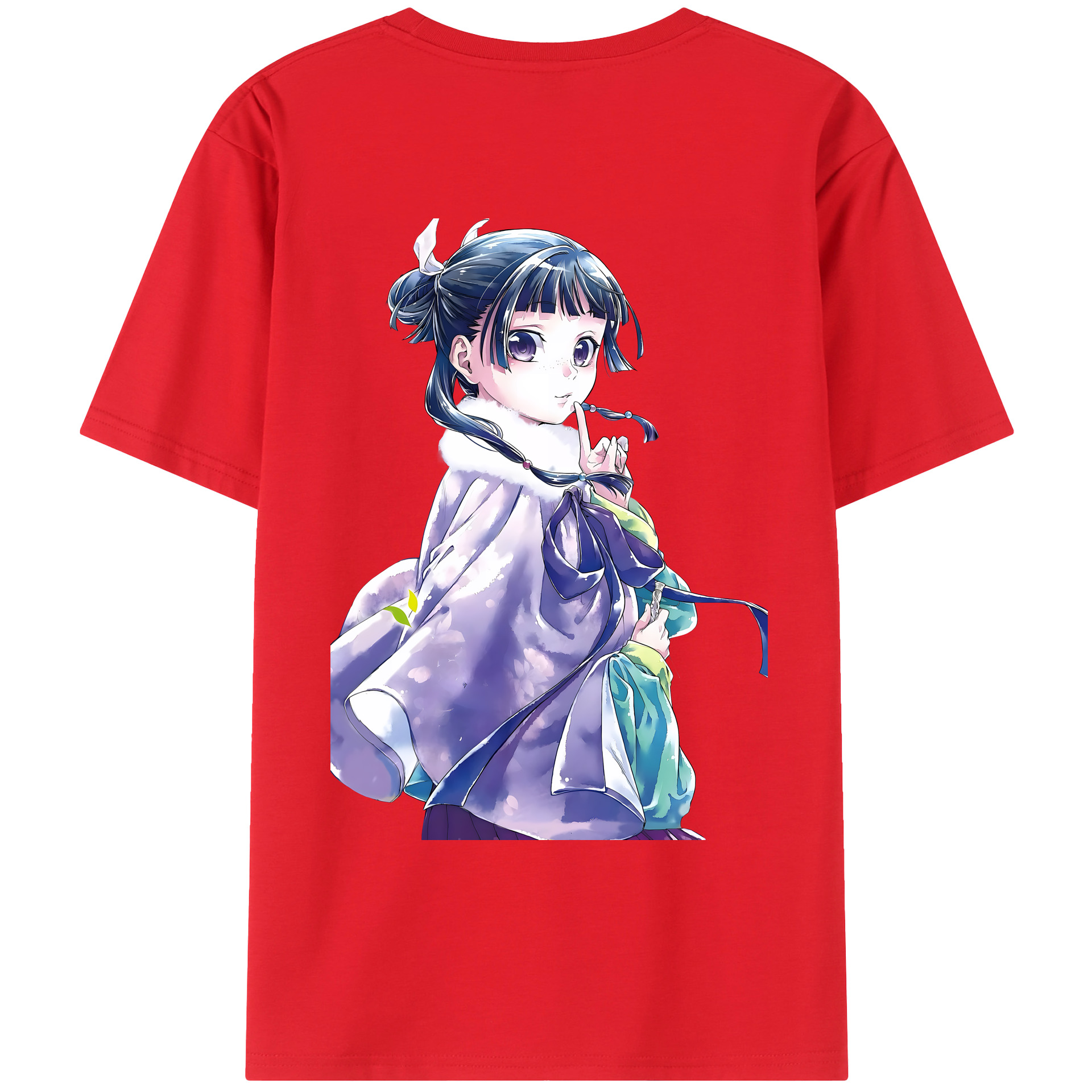 （画像用） 薬屋のひとりごと The Apothecary Diaries 綿100％ メンズ半袖Tシャツ（バックプリント） 通気性