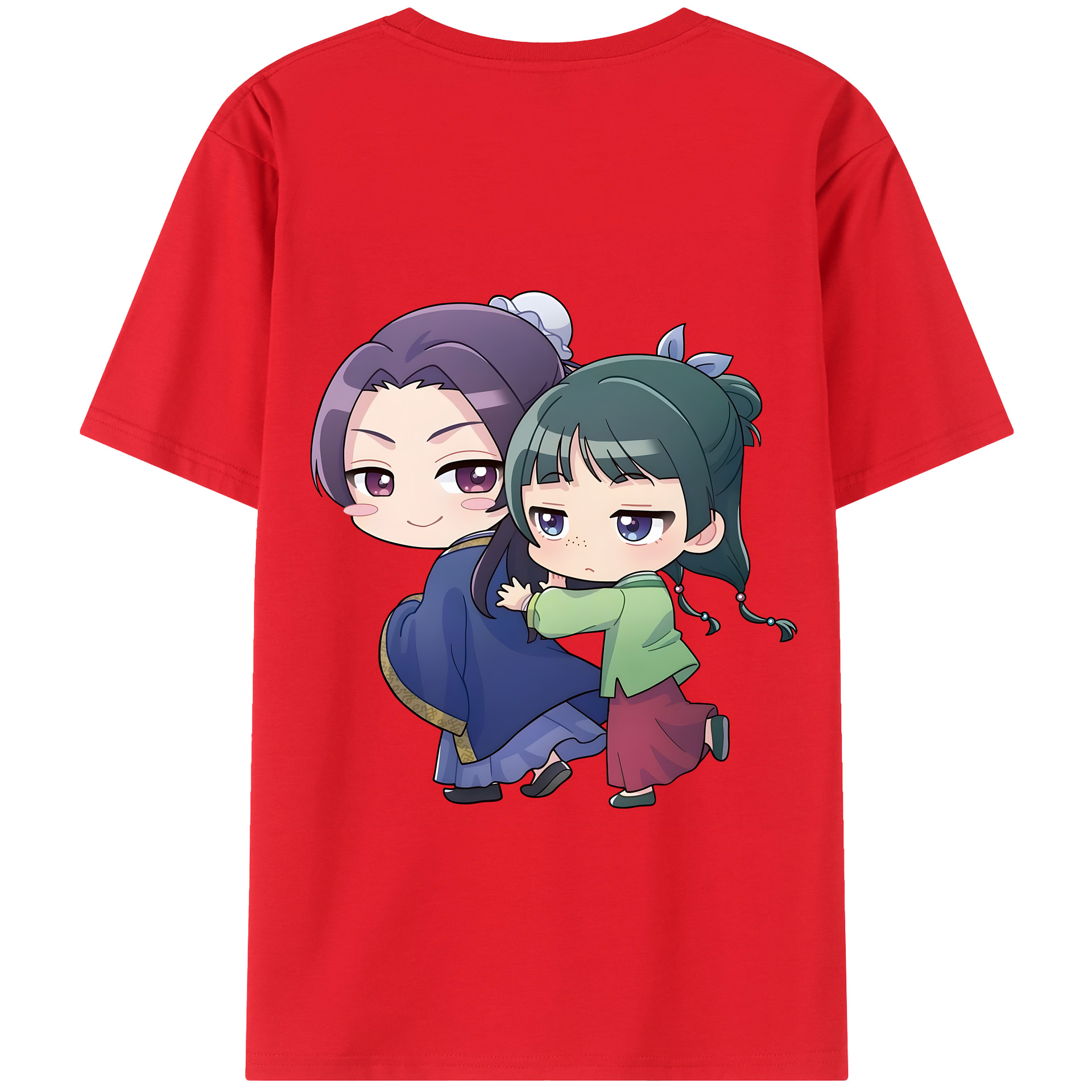 （画像用） 薬屋のひとりごと The Apothecary Diaries 綿100％ メンズ半袖Tシャツ（バックプリント） 通気性