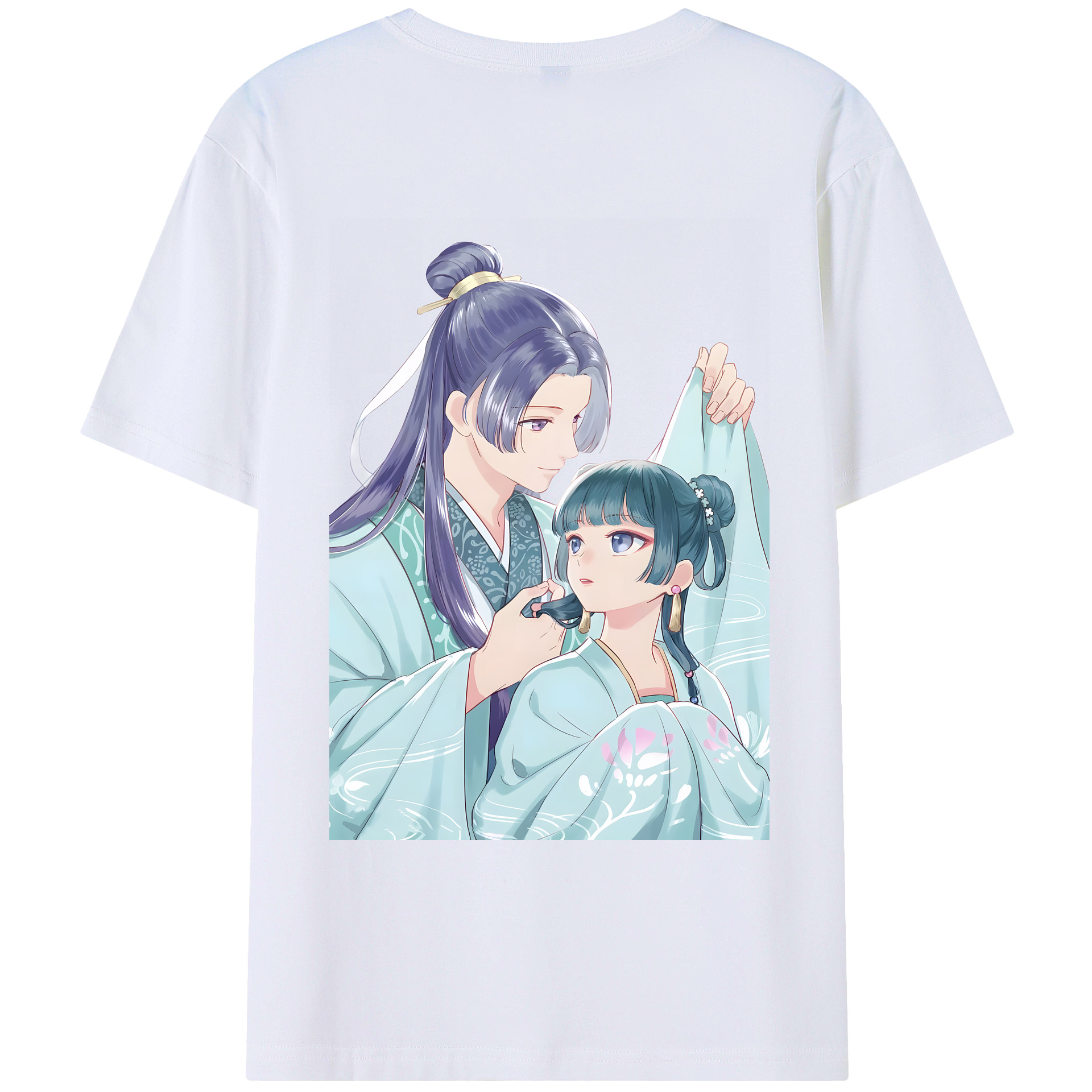 （画像用） 薬屋のひとりごと The Apothecary Diaries 綿100％ メンズ半袖Tシャツ（バックプリント） 通気性