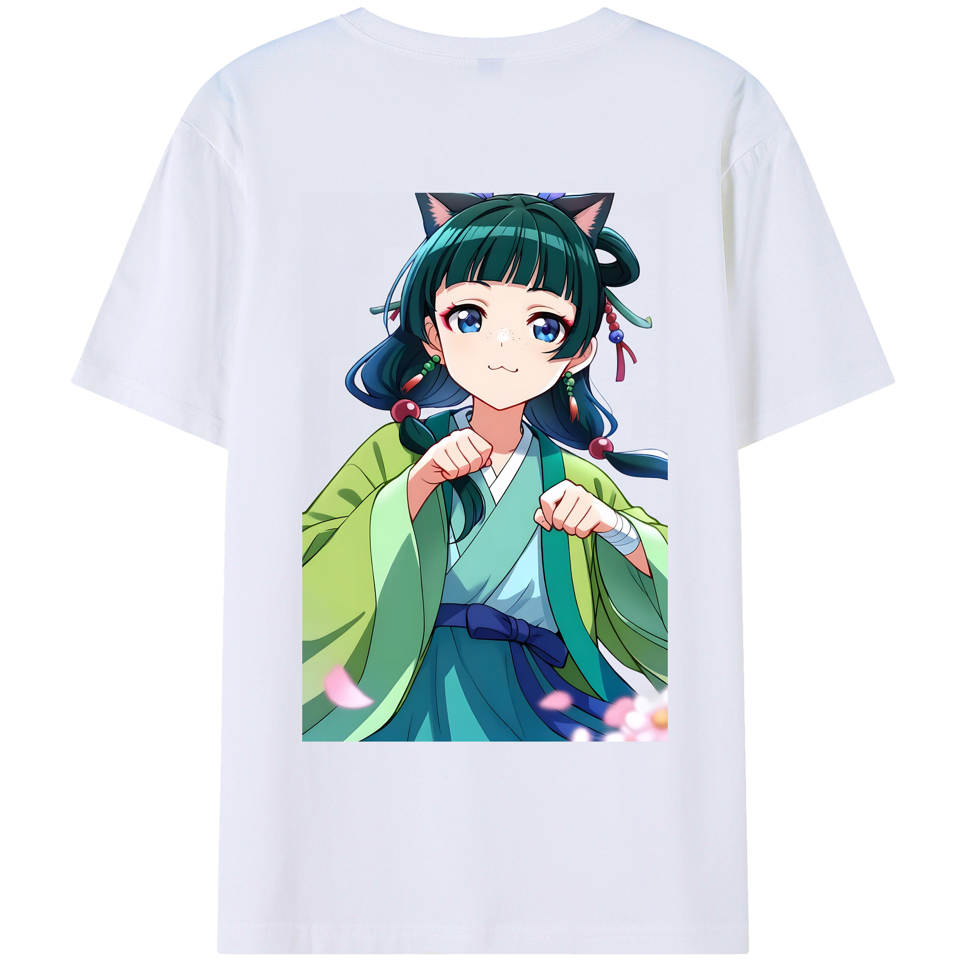 （画像用） 薬屋のひとりごと The Apothecary Diaries 綿100％ メンズ半袖Tシャツ（バックプリント） 通気性