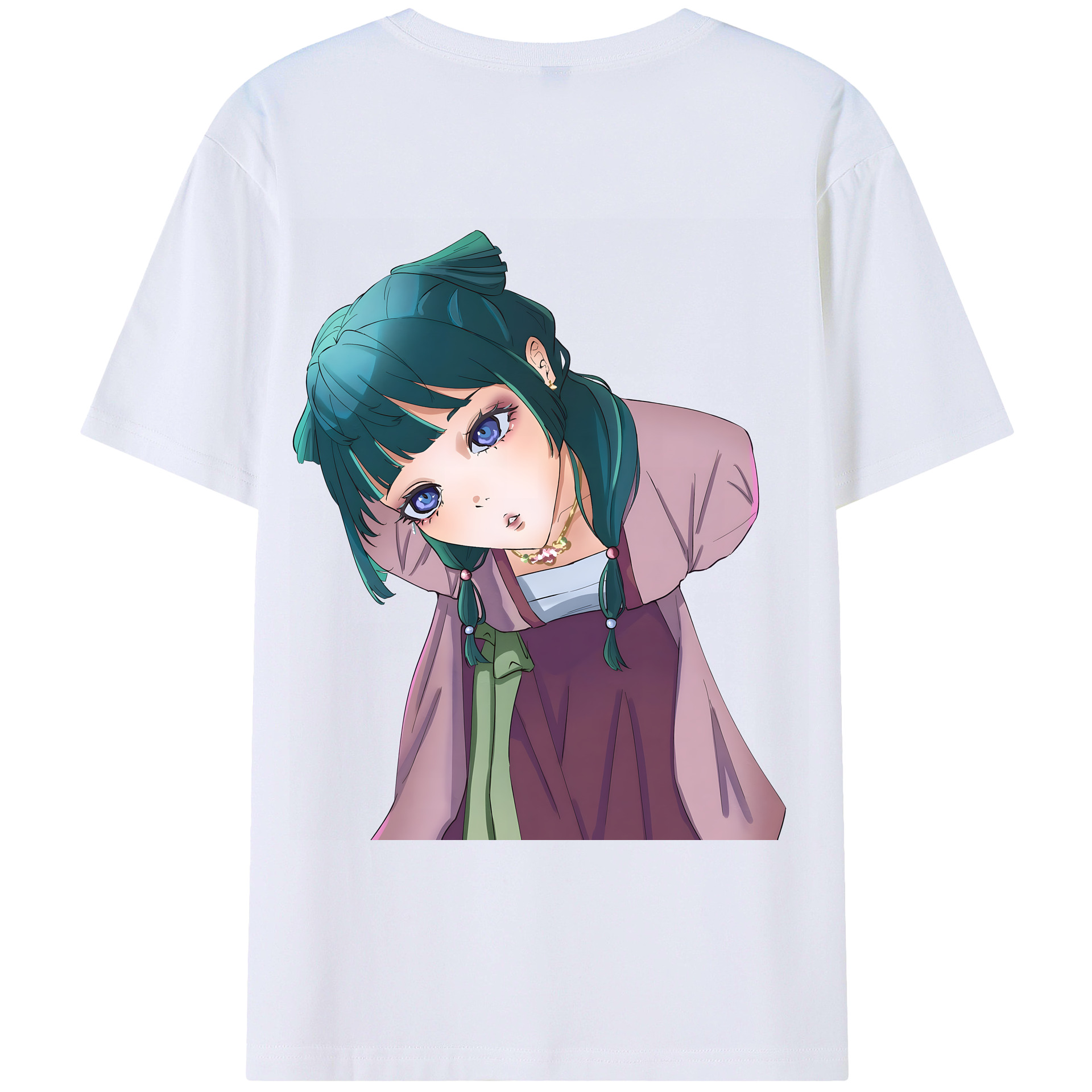 （画像用） 薬屋のひとりごと The Apothecary Diaries 綿100％ メンズ半袖Tシャツ（バックプリント） 通気性