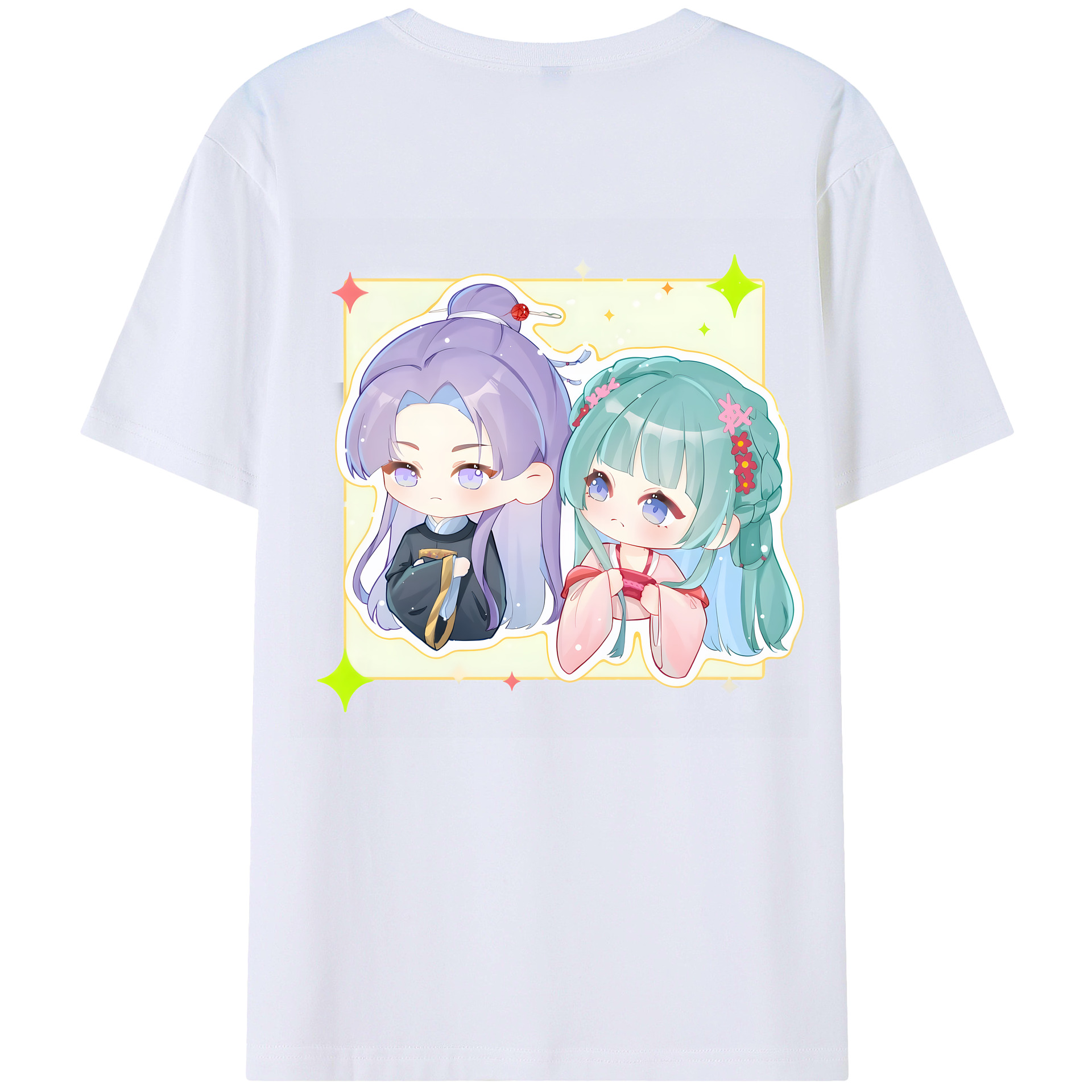 （画像用） 薬屋のひとりごと The Apothecary Diaries 綿100％ メンズ半袖Tシャツ（バックプリント） 通気性