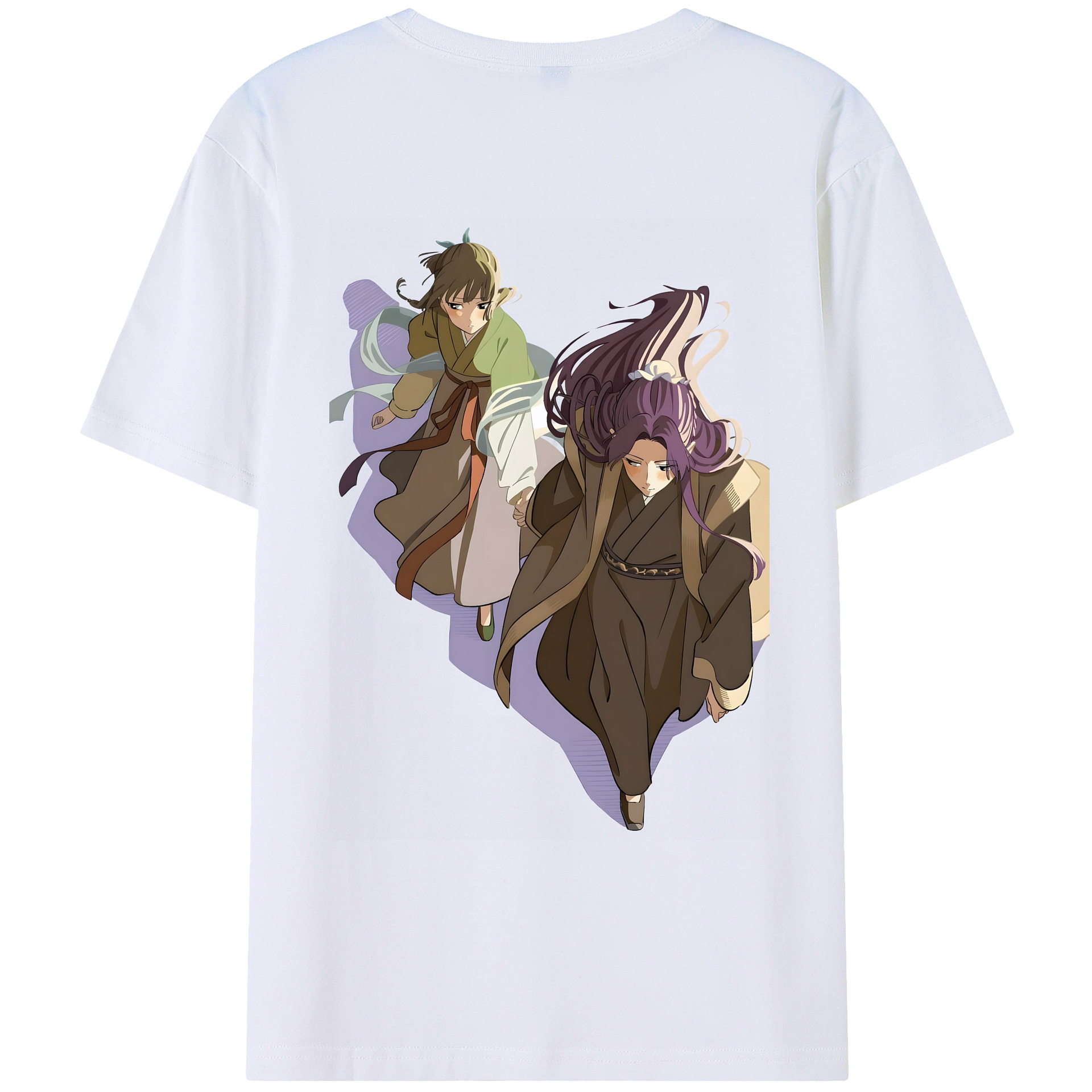 （画像用） 薬屋のひとりごと The Apothecary Diaries 綿100％ メンズ半袖Tシャツ（バックプリント） 通気性