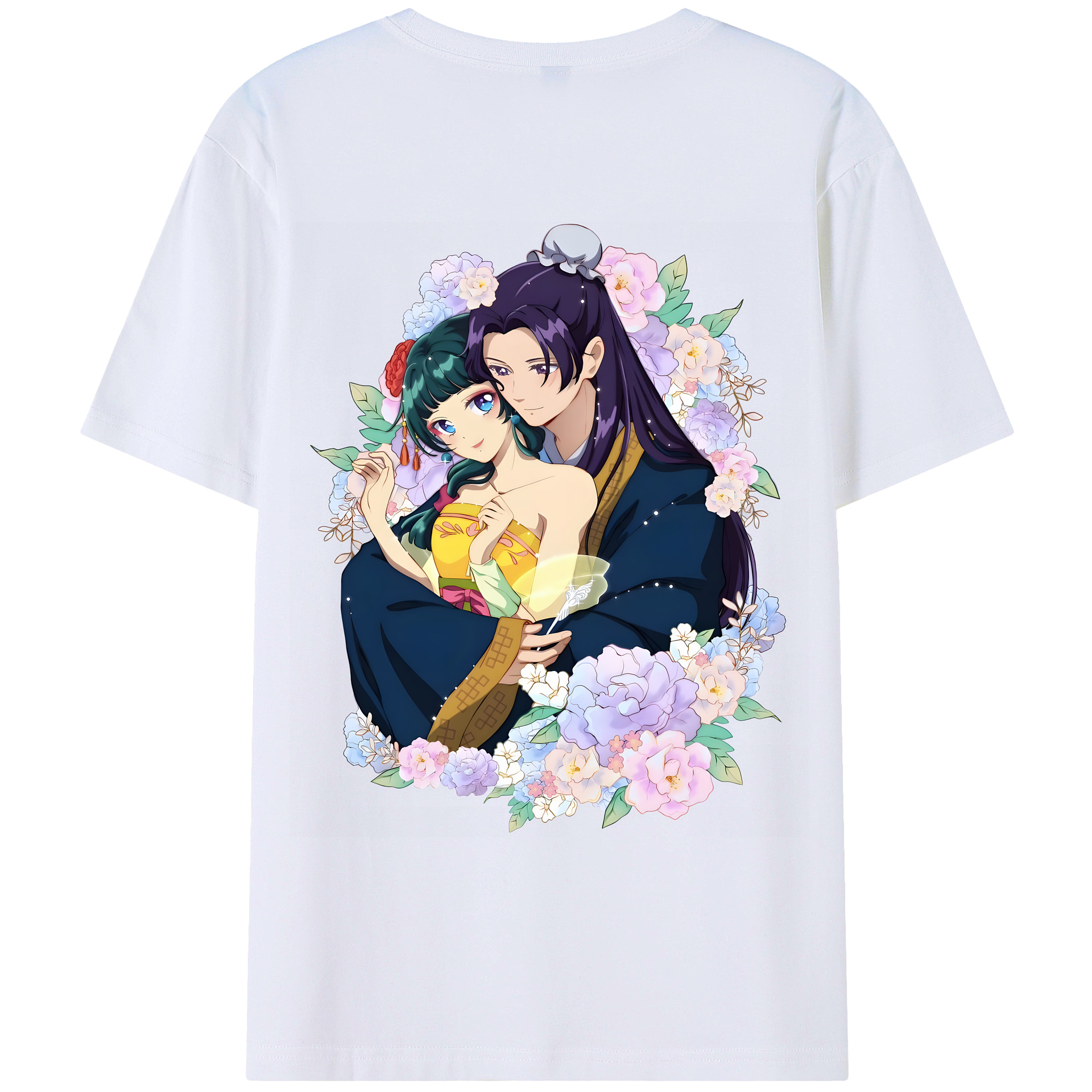 （画像用） 薬屋のひとりごと The Apothecary Diaries 綿100％ メンズ半袖Tシャツ（バックプリント） 通気性