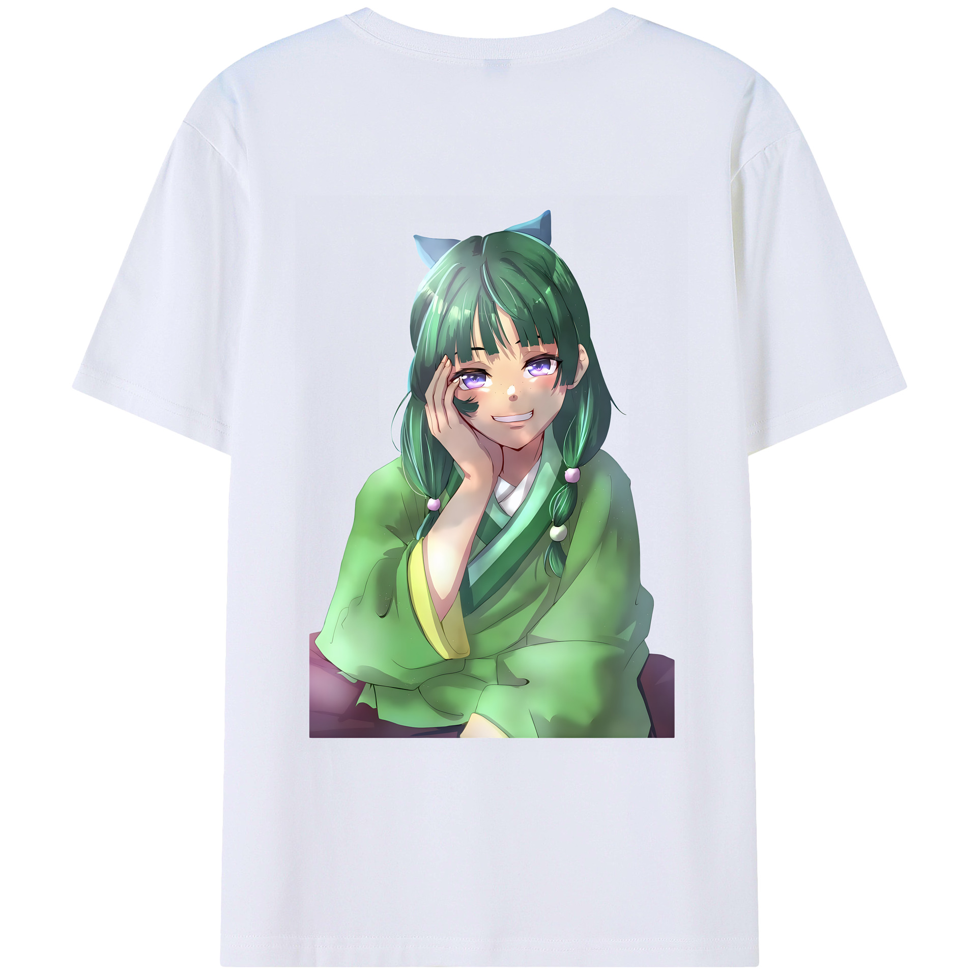 （画像用） 薬屋のひとりごと The Apothecary Diaries 綿100％ メンズ半袖Tシャツ（バックプリント） 通気性