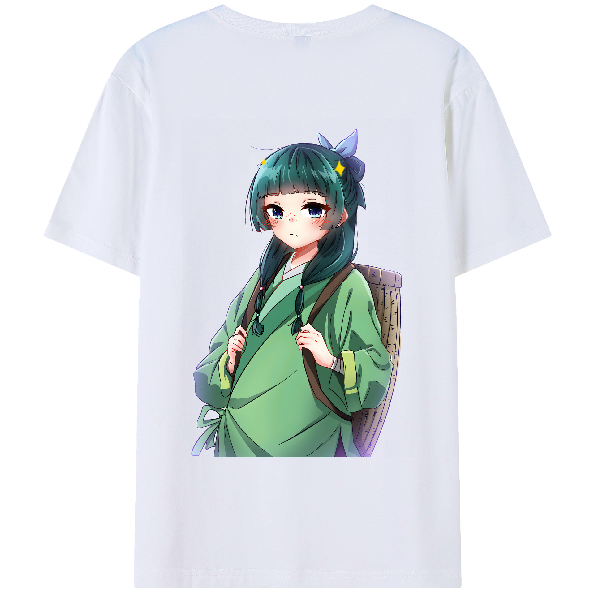 （画像用） 薬屋のひとりごと The Apothecary Diaries 綿100％ メンズ半袖Tシャツ（バックプリント） 通気性