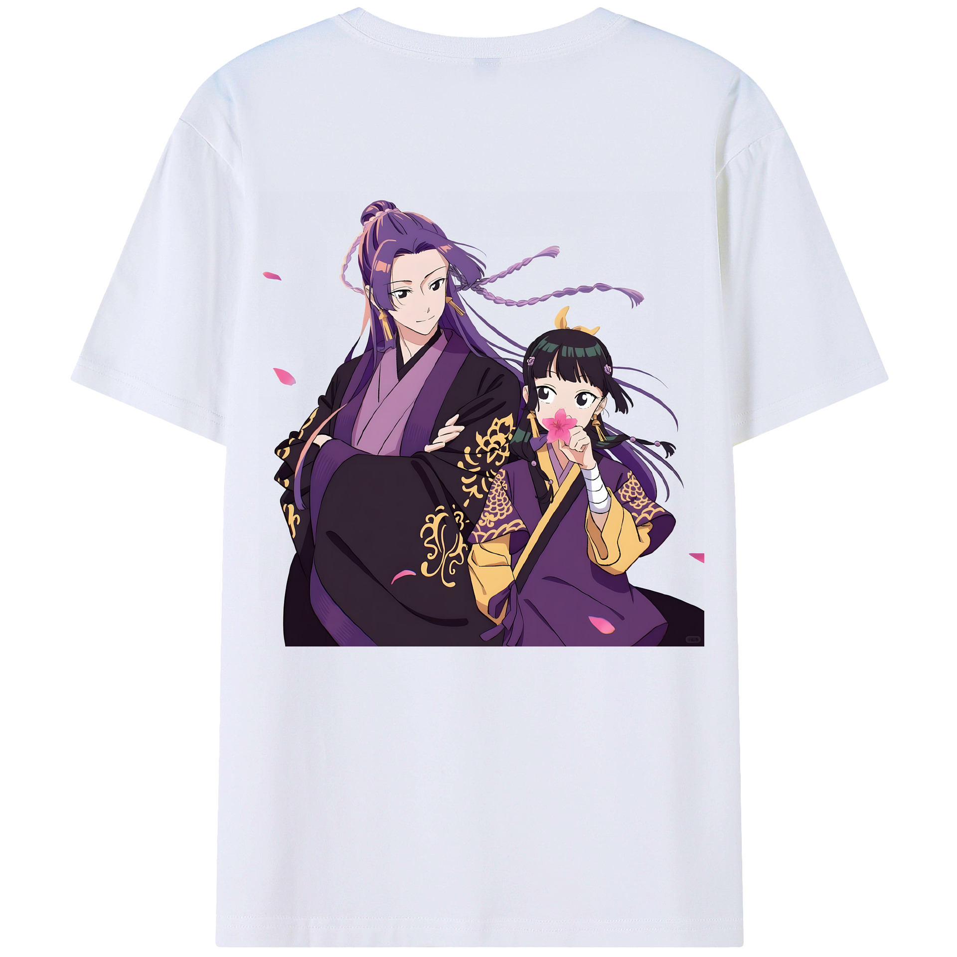 （画像用） 薬屋のひとりごと The Apothecary Diaries 綿100％ メンズ半袖Tシャツ（バックプリント） 通気性