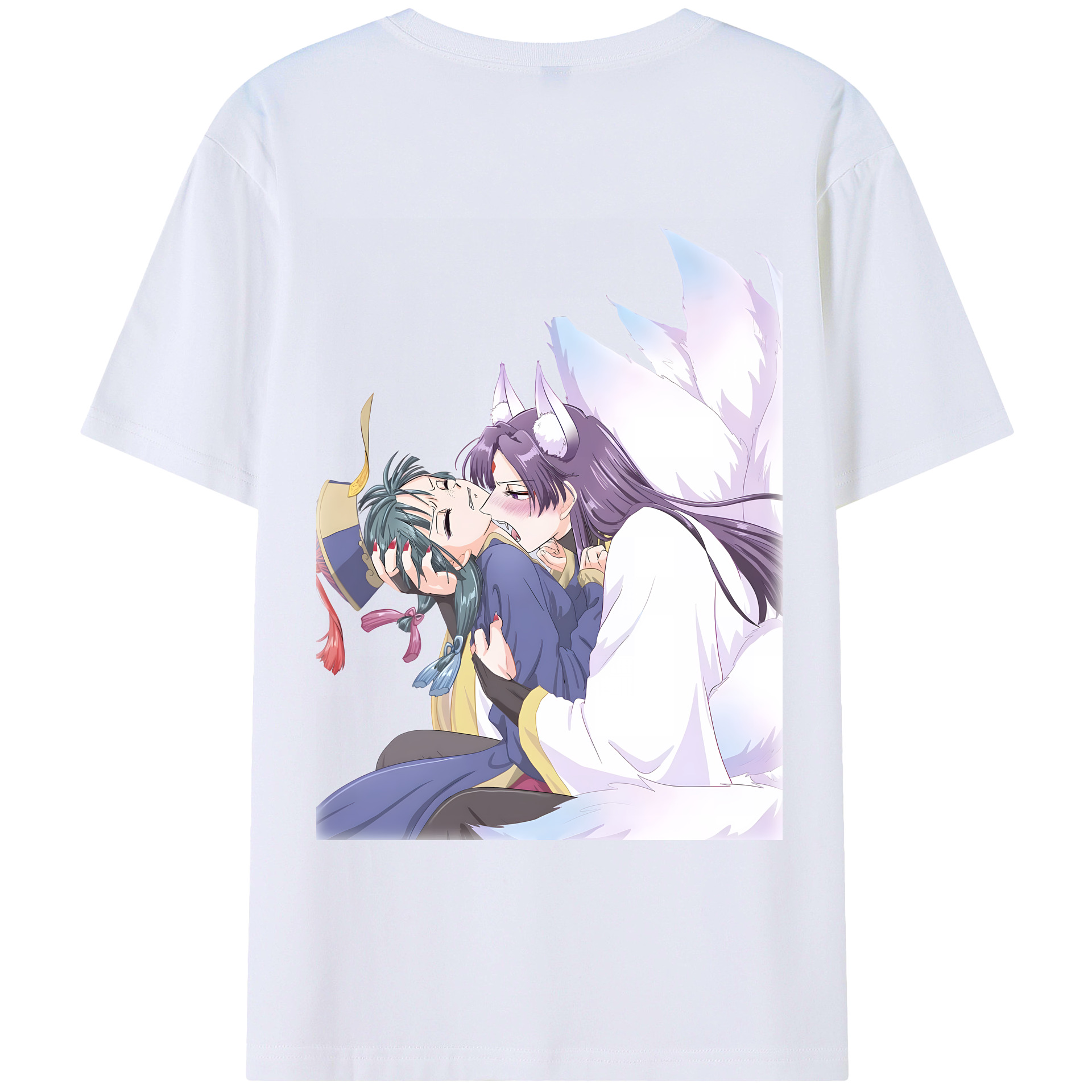 （画像用） 薬屋のひとりごと The Apothecary Diaries 綿100％ メンズ半袖Tシャツ（バックプリント） 通気性