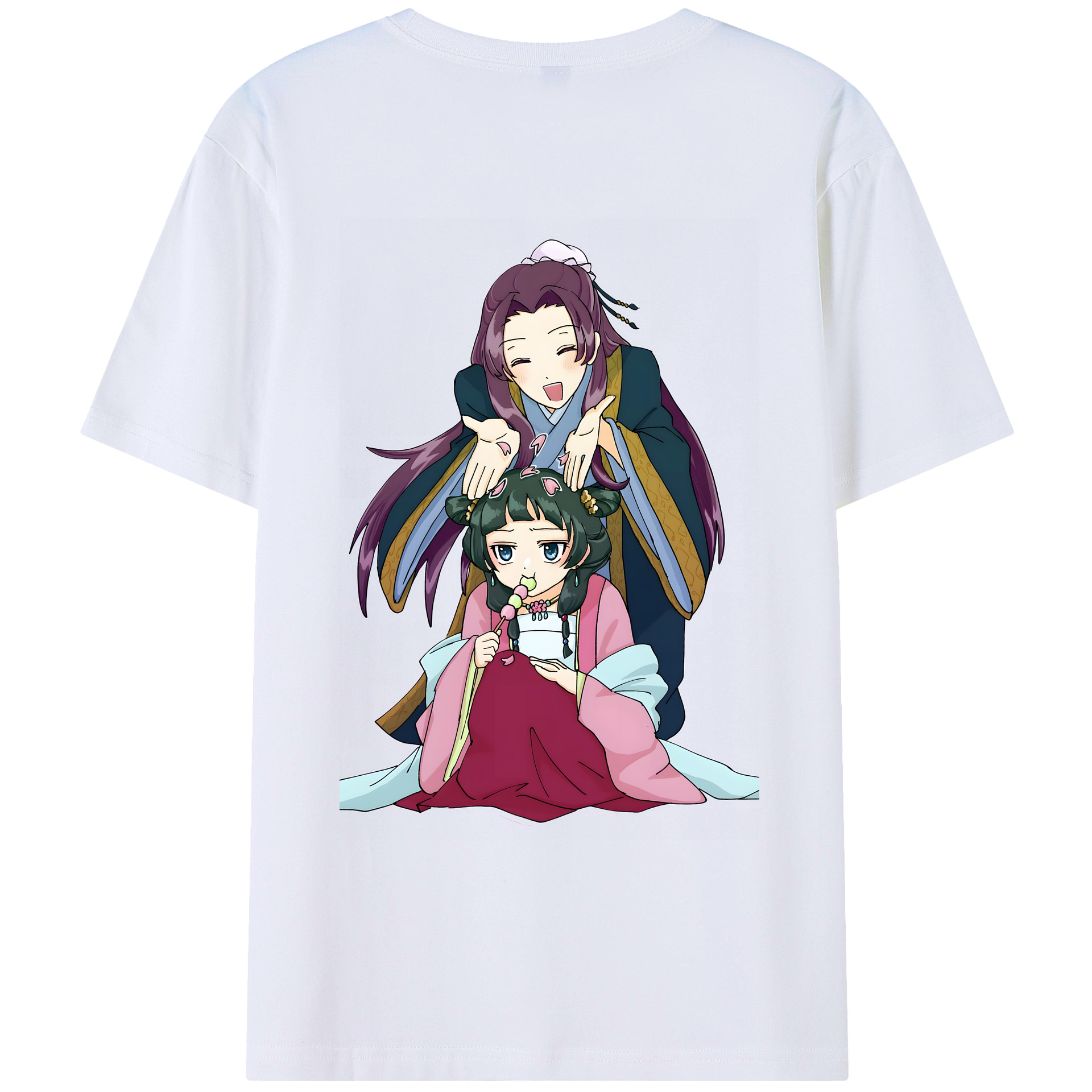 （画像用） 薬屋のひとりごと The Apothecary Diaries 綿100％ メンズ半袖Tシャツ（バックプリント） 通気性