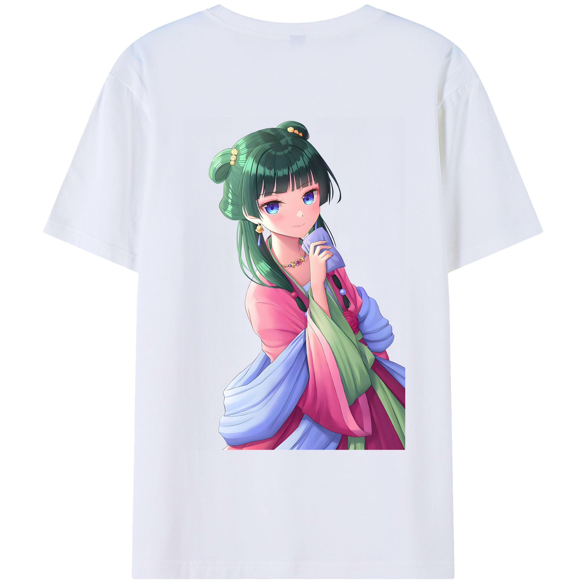 （画像用） 薬屋のひとりごと The Apothecary Diaries 綿100％ メンズ半袖Tシャツ（バックプリント） 通気性