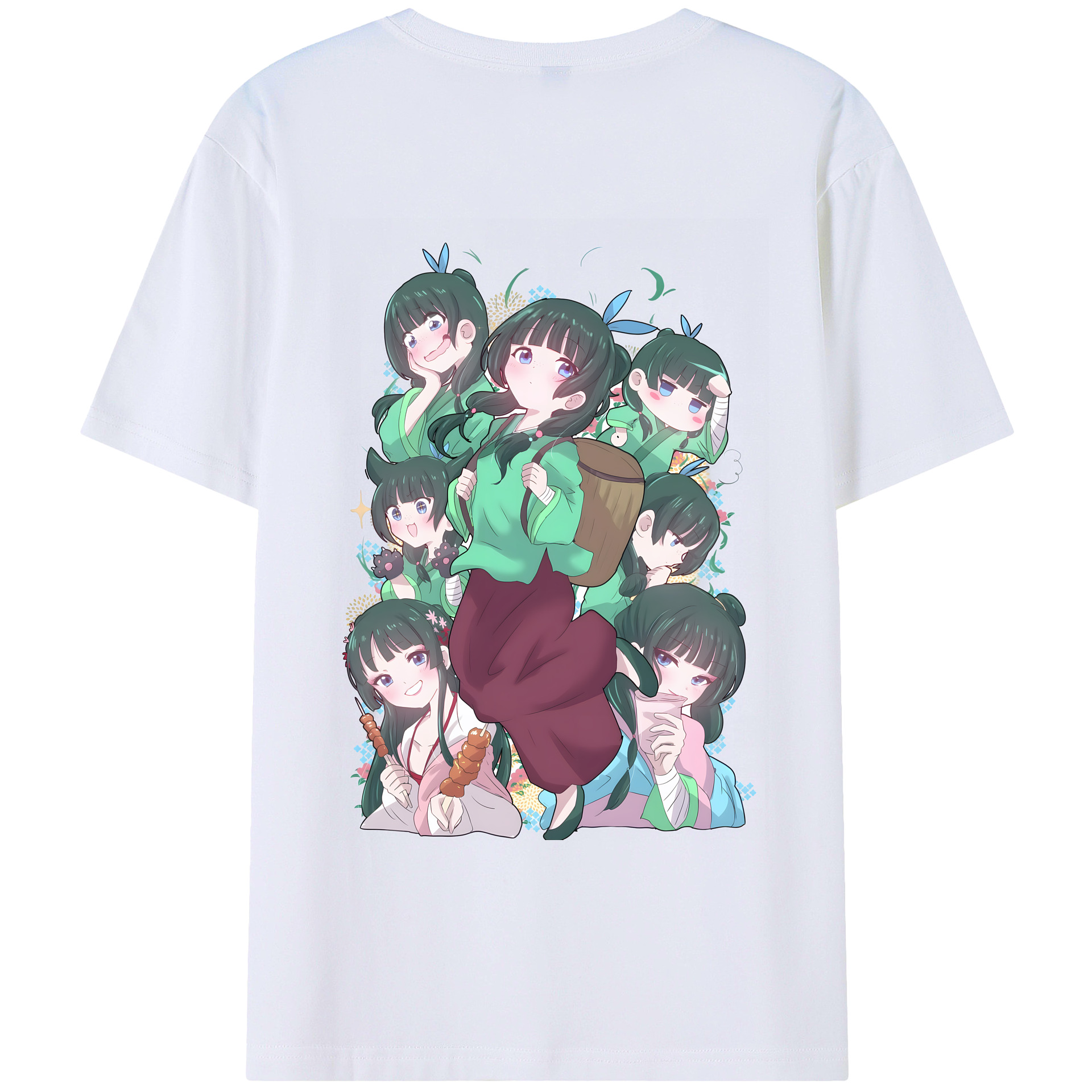 （画像用） 薬屋のひとりごと The Apothecary Diaries 綿100％ メンズ半袖Tシャツ（バックプリント） 通気性