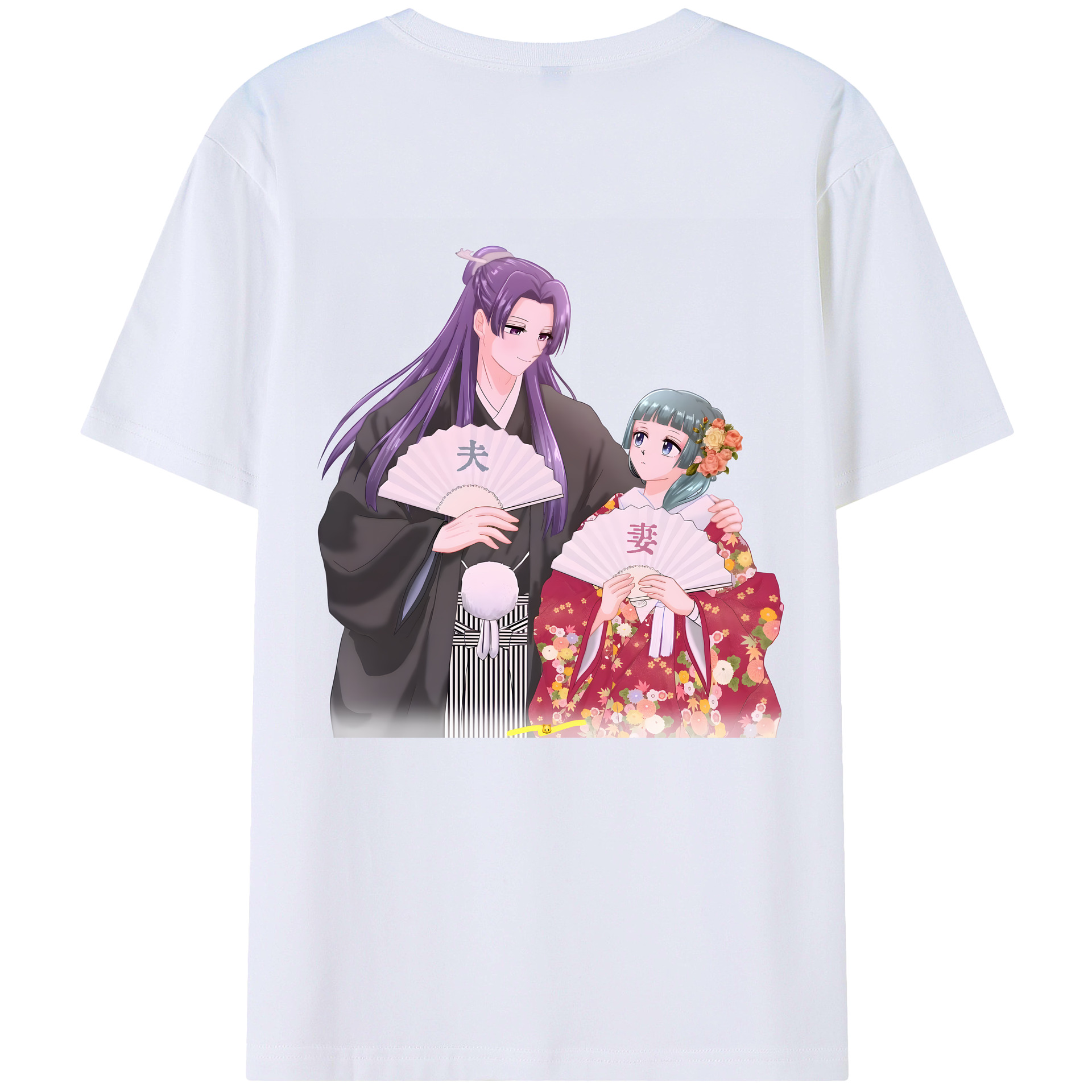 （画像用） 薬屋のひとりごと The Apothecary Diaries 綿100％ メンズ半袖Tシャツ（バックプリント） 通気性