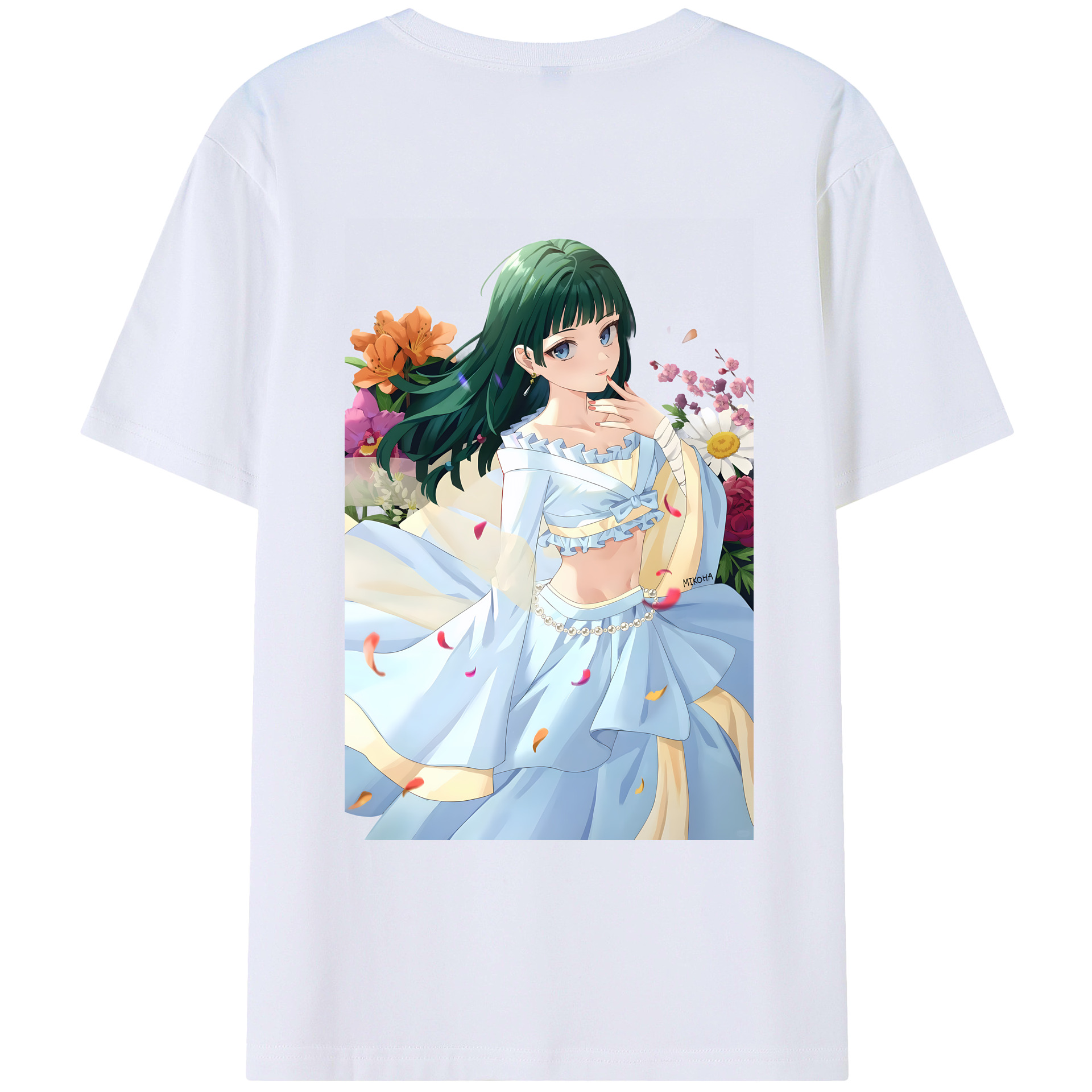 （画像用） 薬屋のひとりごと The Apothecary Diaries 綿100％ メンズ半袖Tシャツ（バックプリント） 通気性