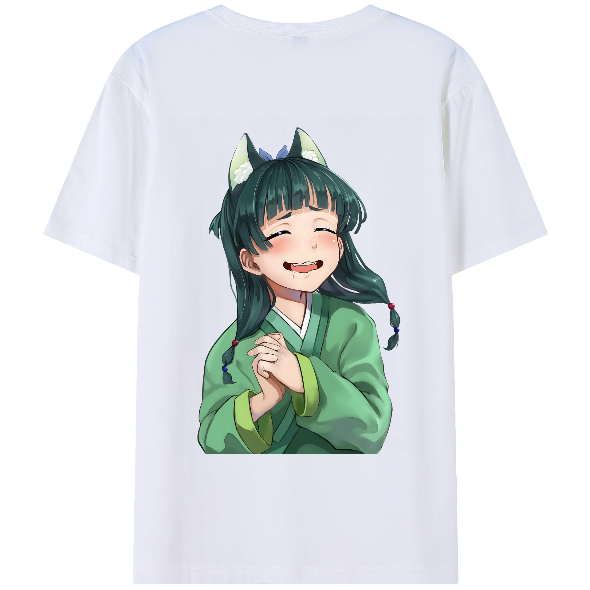 （画像用） 薬屋のひとりごと The Apothecary Diaries 綿100％ メンズ半袖Tシャツ（バックプリント） 通気性