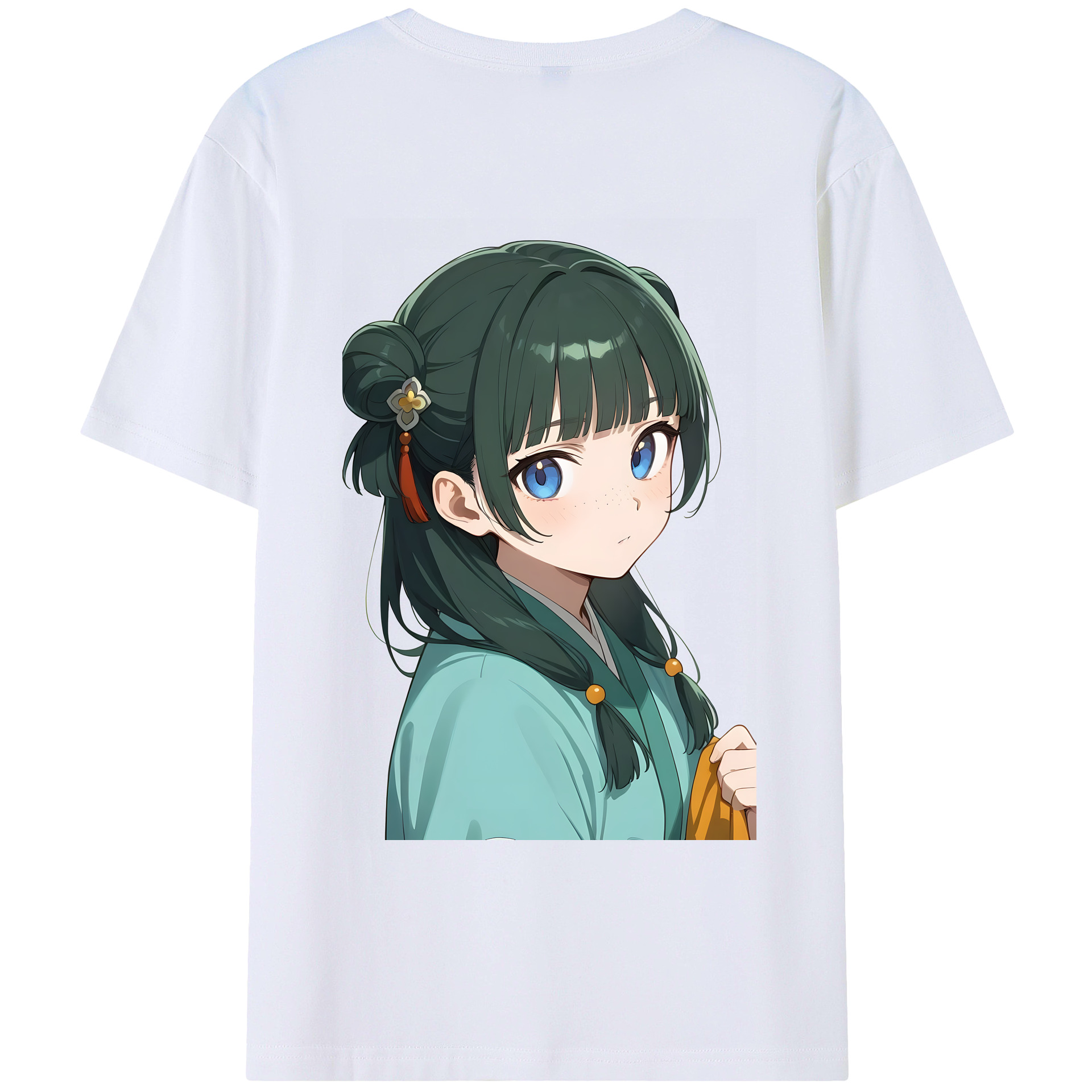 （画像用） 薬屋のひとりごと The Apothecary Diaries 綿100％ メンズ半袖Tシャツ（バックプリント） 通気性