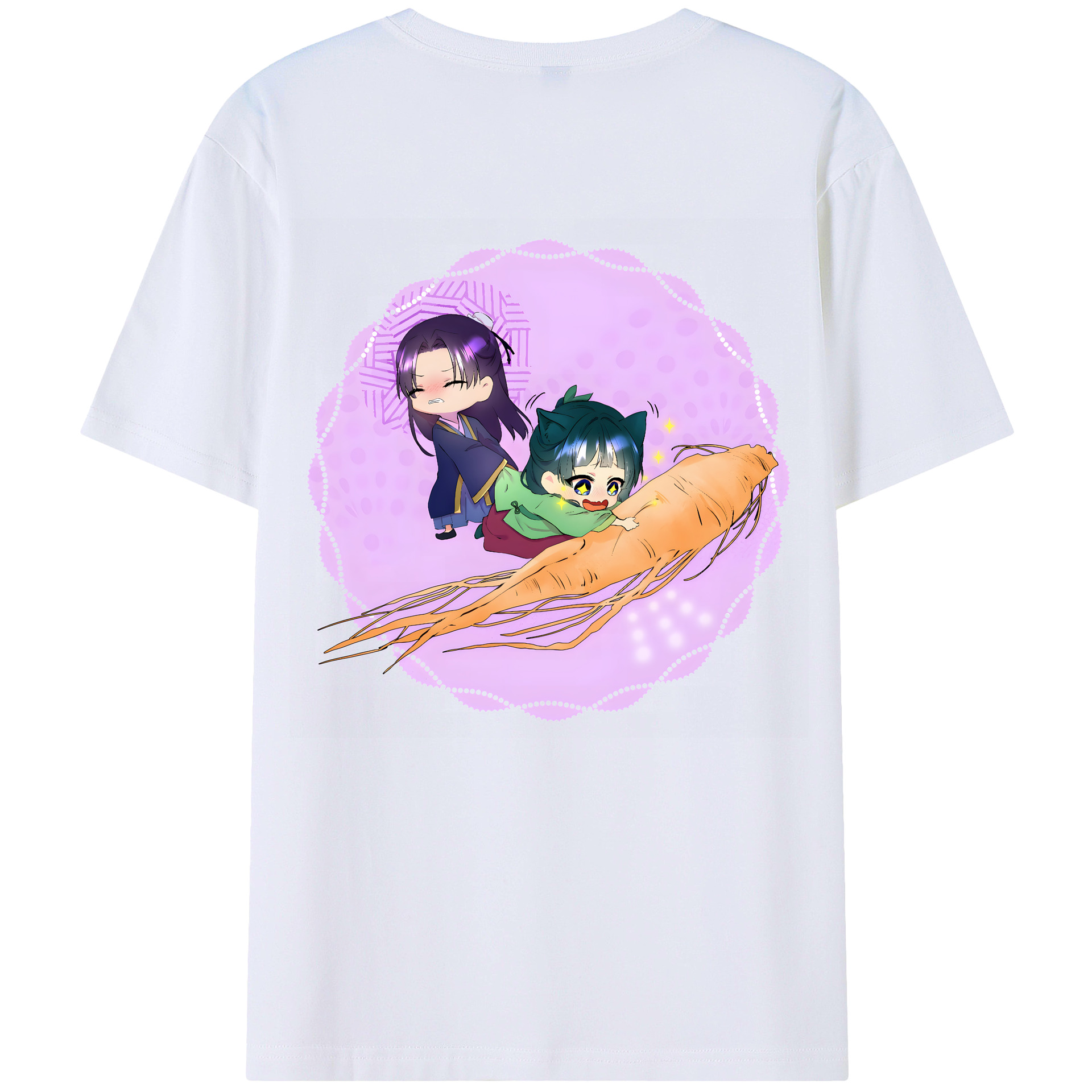 （画像用） 薬屋のひとりごと The Apothecary Diaries 綿100％ メンズ半袖Tシャツ（バックプリント） 通気性