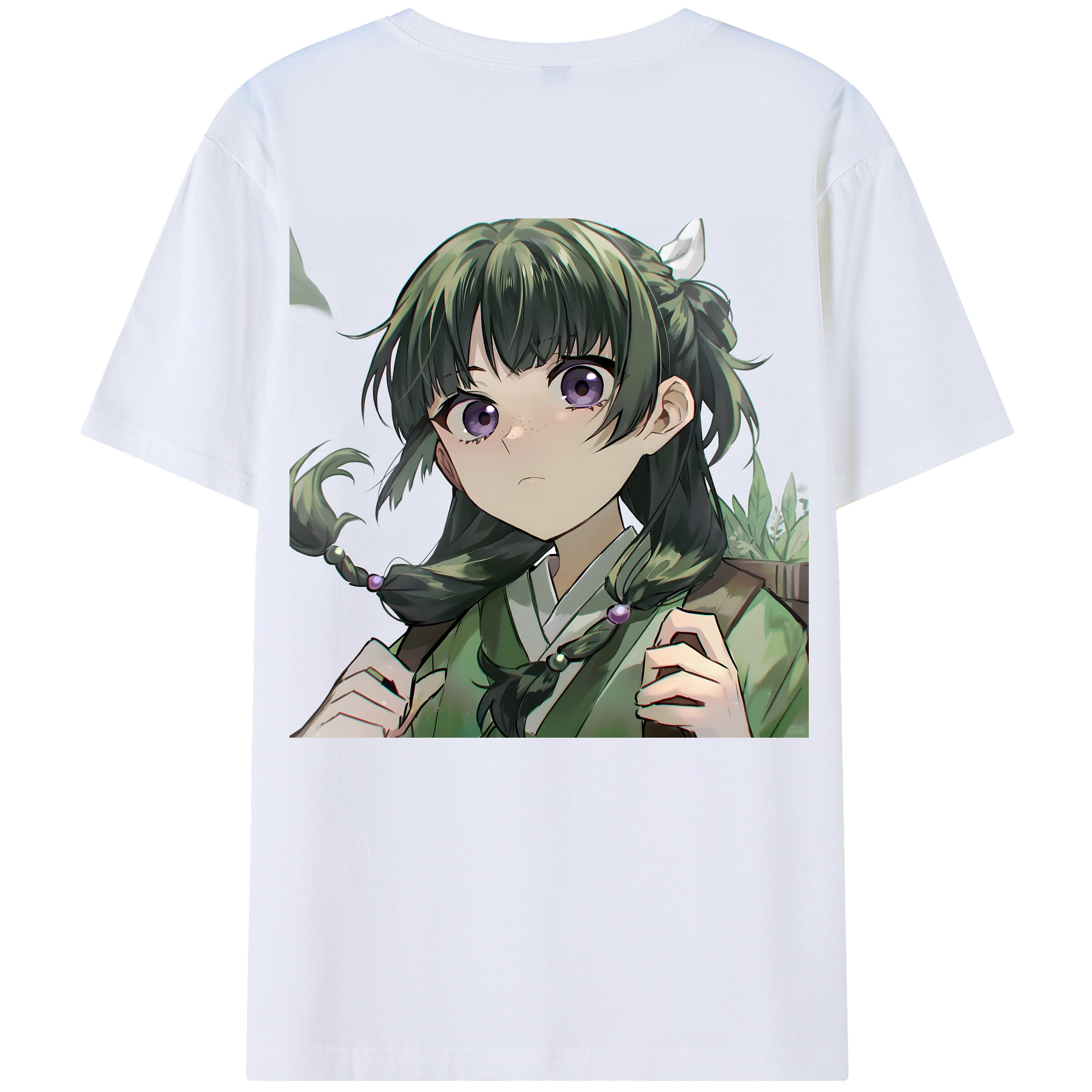 （画像用） 薬屋のひとりごと The Apothecary Diaries 綿100％ メンズ半袖Tシャツ（バックプリント） 通気性