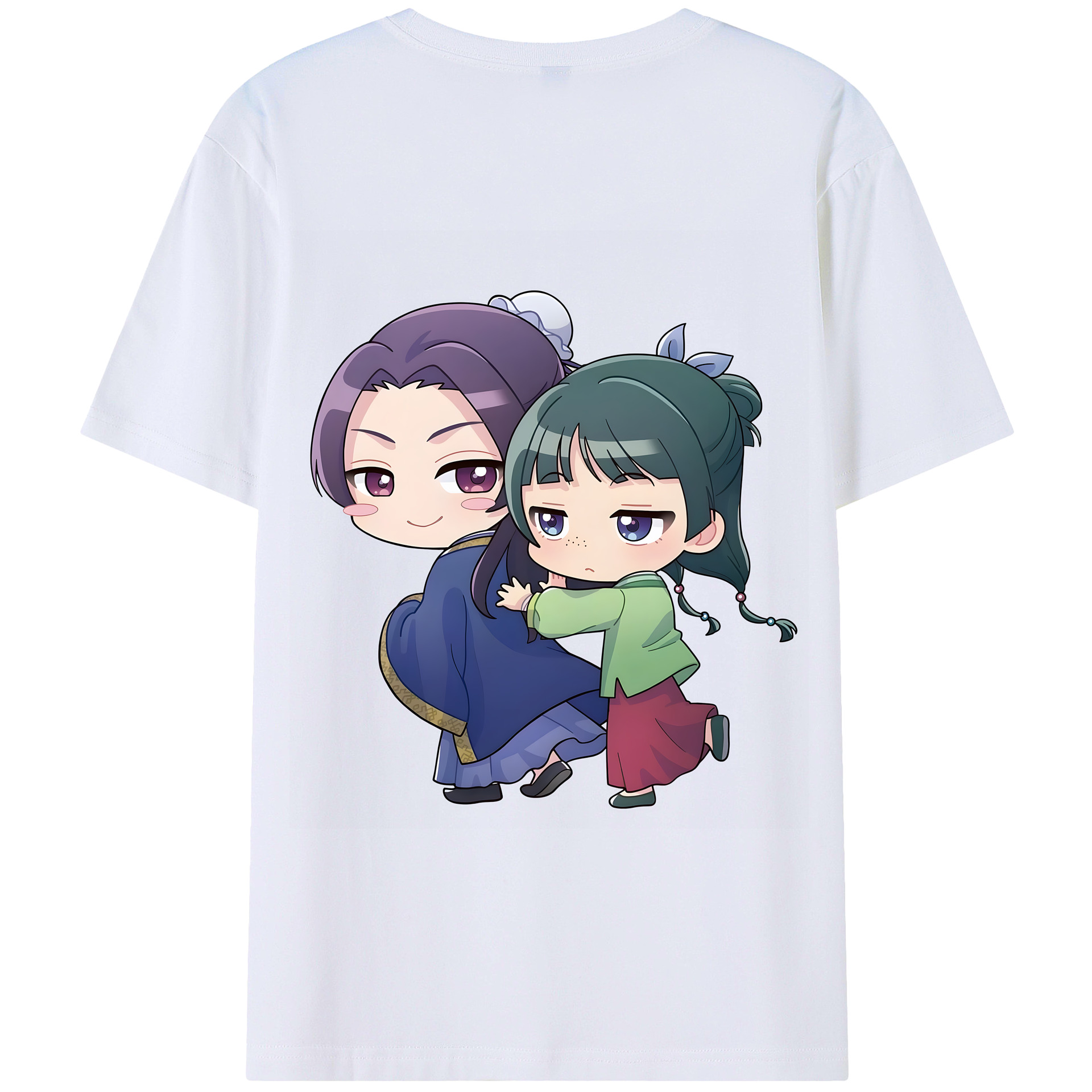 （画像用） 薬屋のひとりごと The Apothecary Diaries 綿100％ メンズ半袖Tシャツ（バックプリント） 通気性