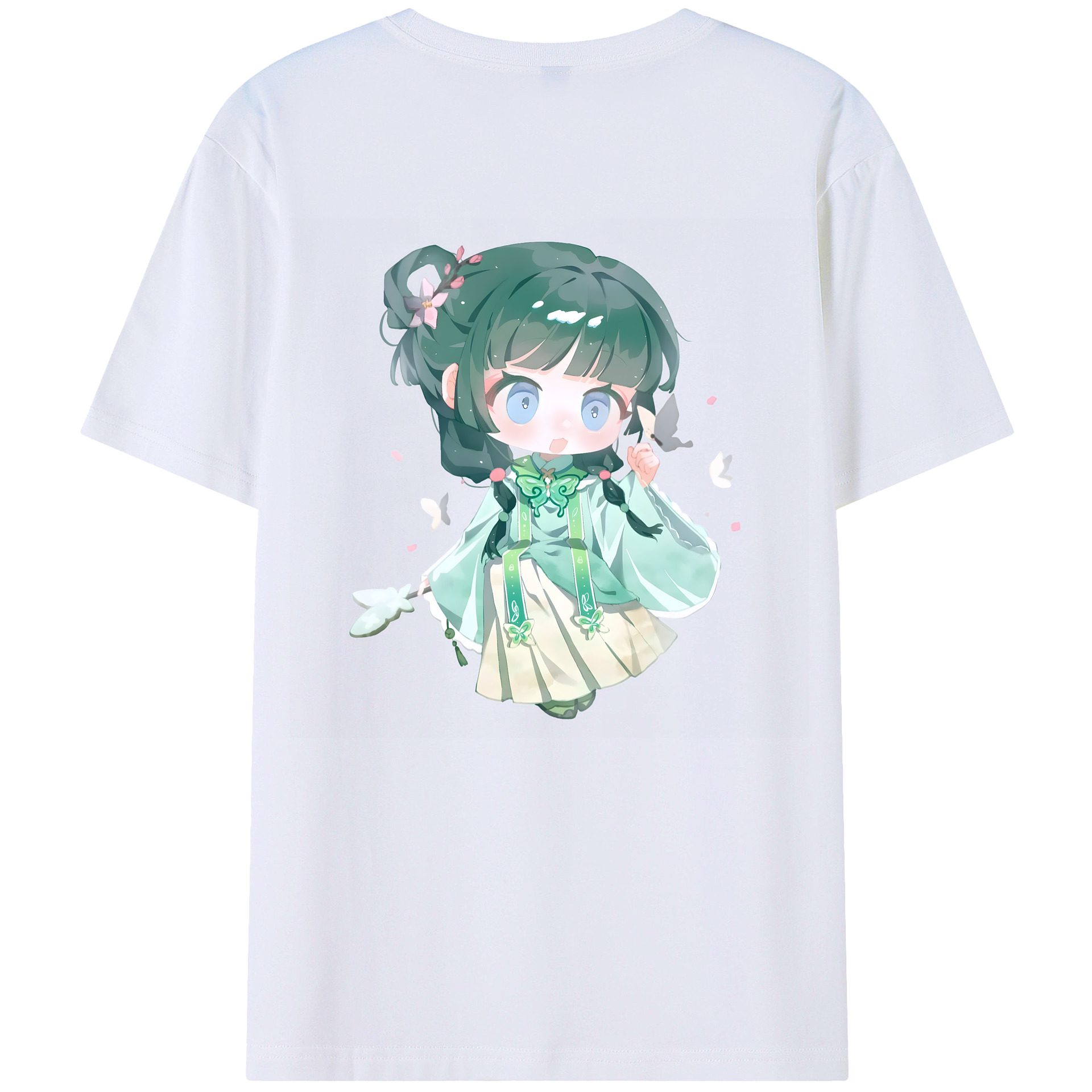 （画像用） 薬屋のひとりごと The Apothecary Diaries 綿100％ メンズ半袖Tシャツ（バックプリント） 通気性