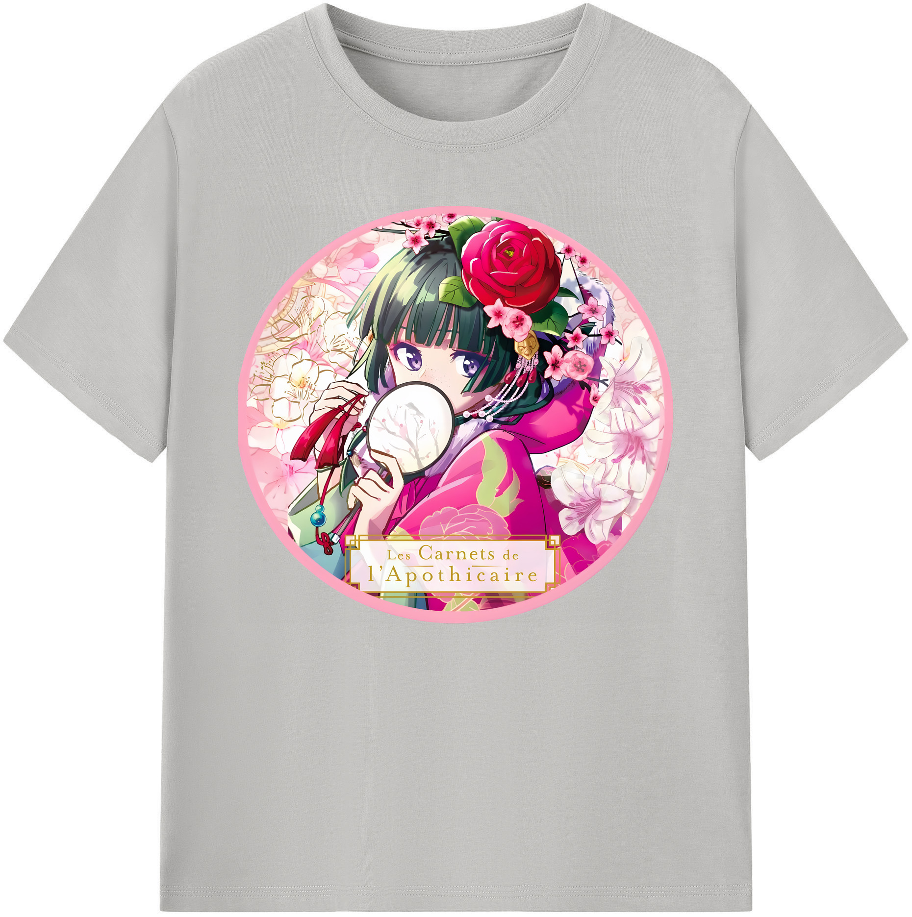 （画像用） 薬屋のひとりごと The Apothecary Diaries 綿100％ メンズ半袖Tシャツ｜肌触りやわらか＆通気性