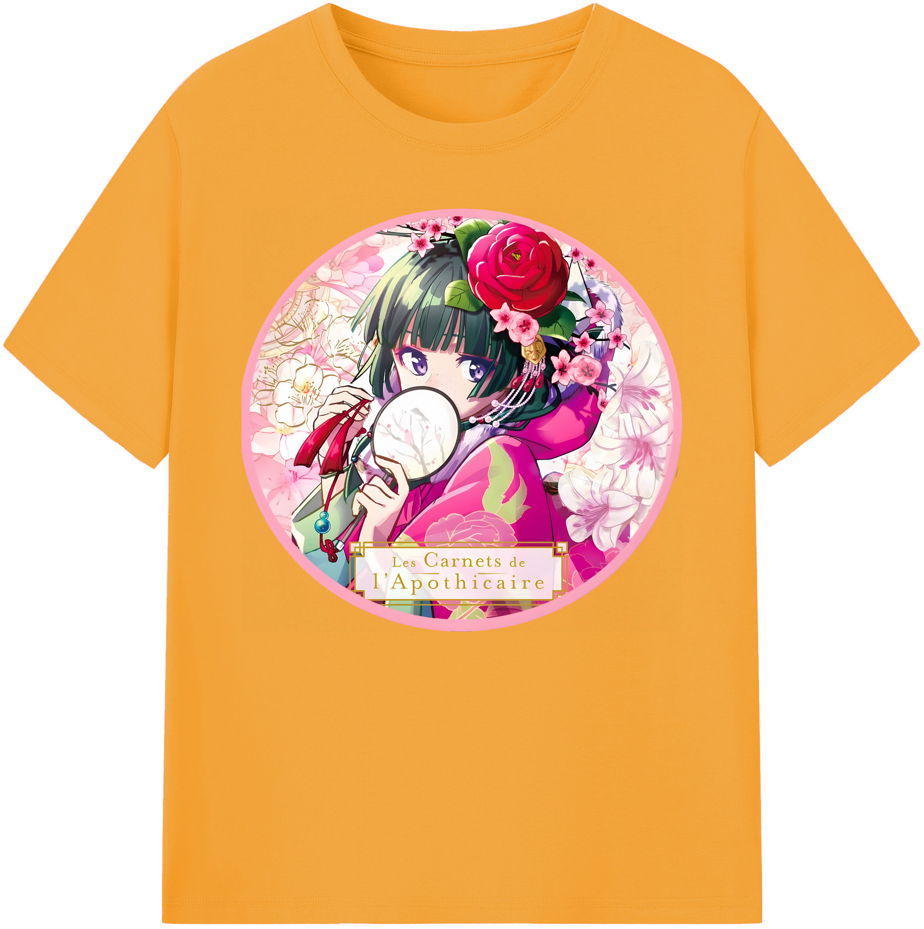 （画像用） 薬屋のひとりごと The Apothecary Diaries 綿100％ メンズ半袖Tシャツ｜肌触りやわらか＆通気性