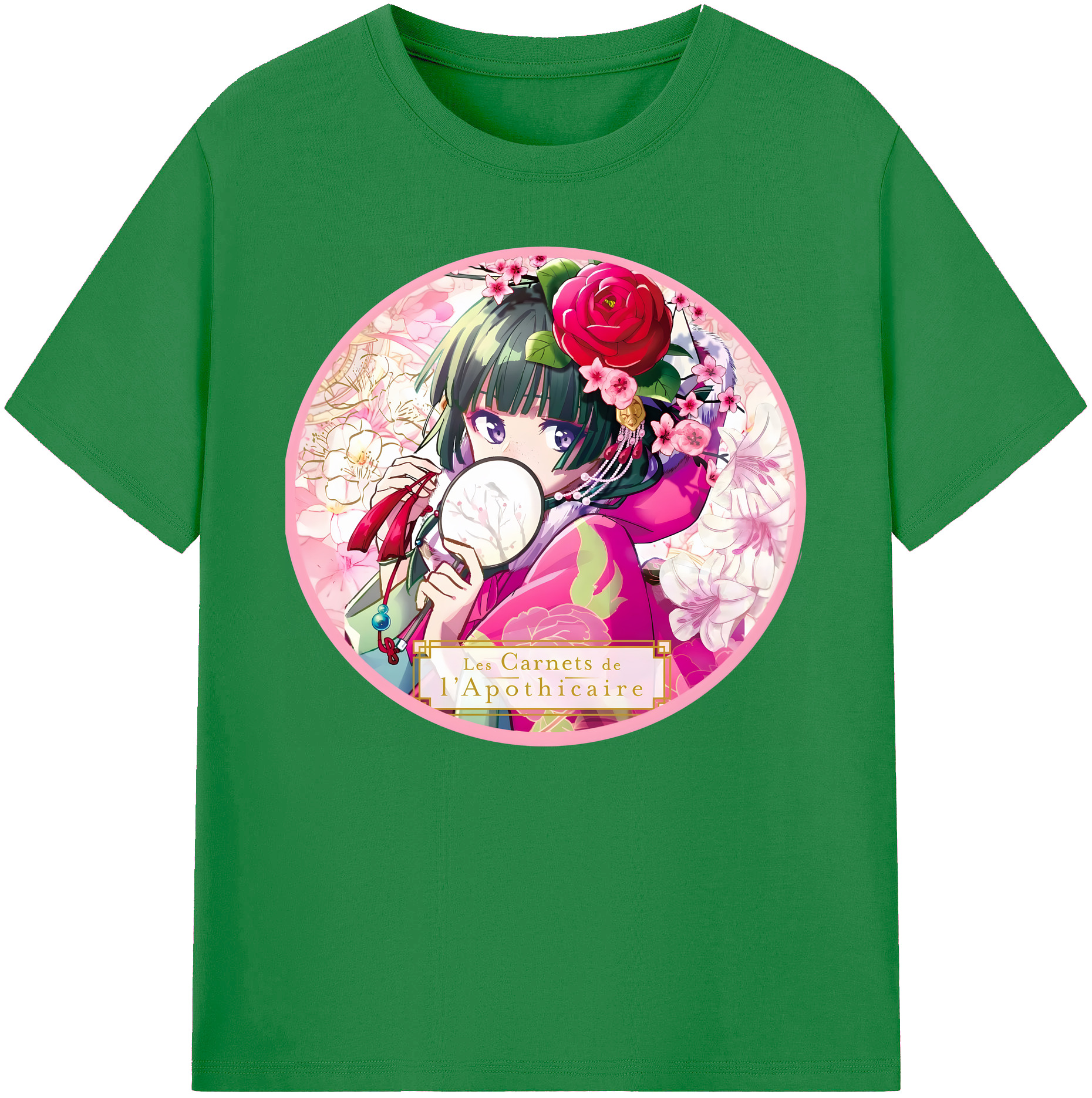 （画像用） 薬屋のひとりごと The Apothecary Diaries 綿100％ メンズ半袖Tシャツ｜肌触りやわらか＆通気性