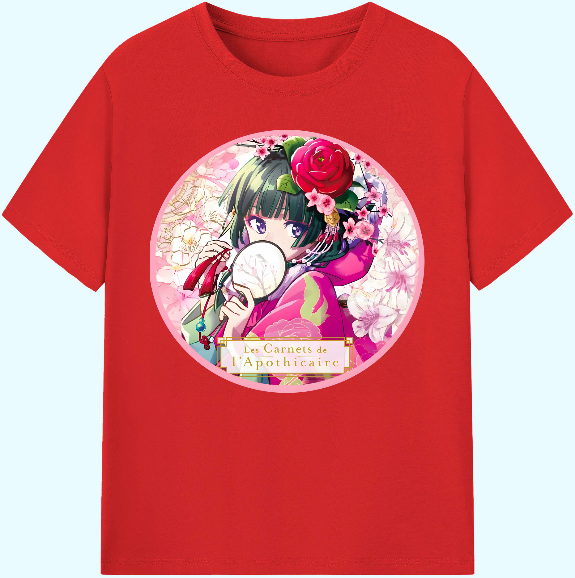 （画像用） 薬屋のひとりごと The Apothecary Diaries 綿100％ メンズ半袖Tシャツ｜肌触りやわらか＆通気性