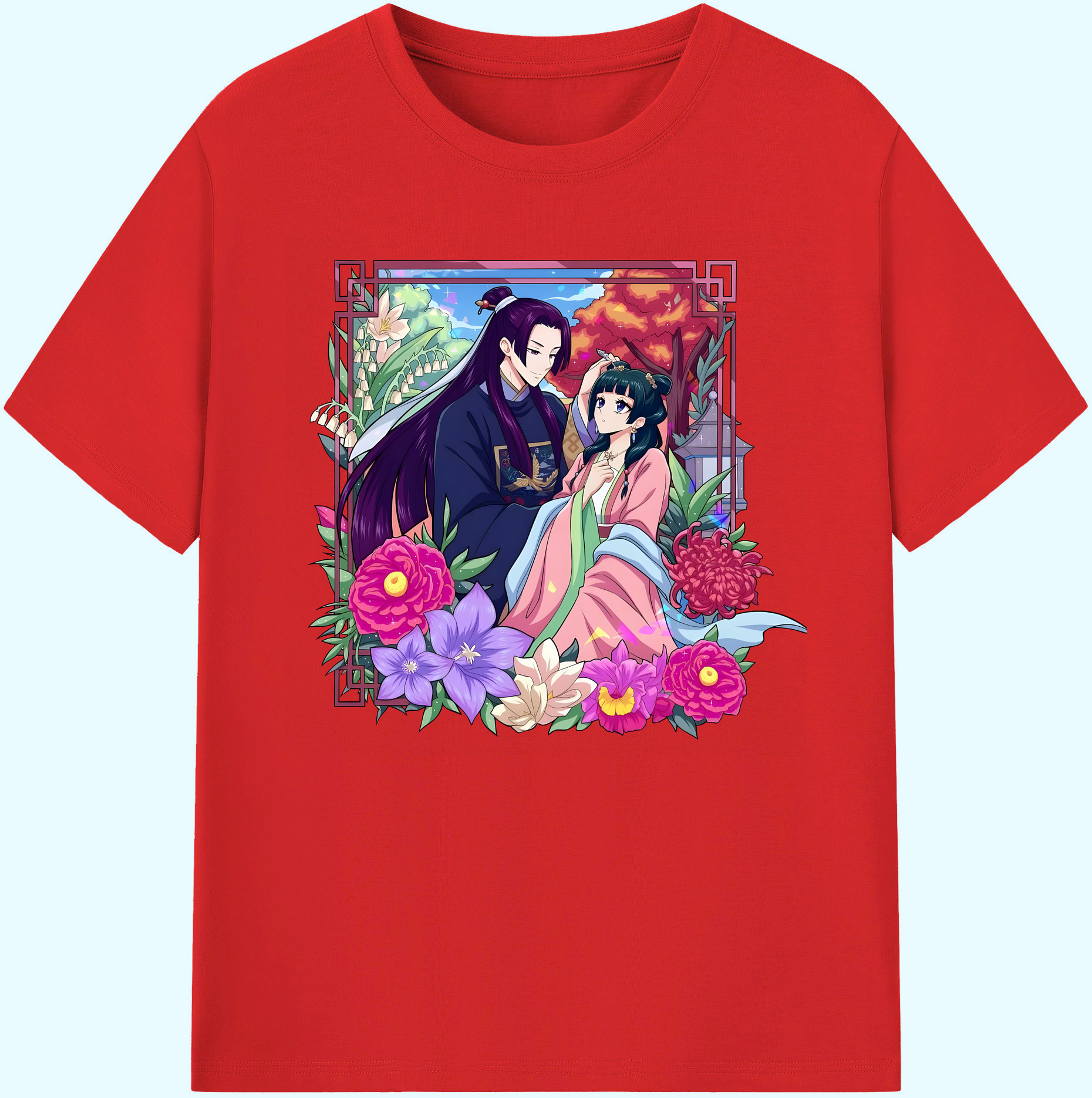 （画像用） 薬屋のひとりごと The Apothecary Diaries 綿100％ メンズ半袖Tシャツ｜肌触りやわらか＆通気性