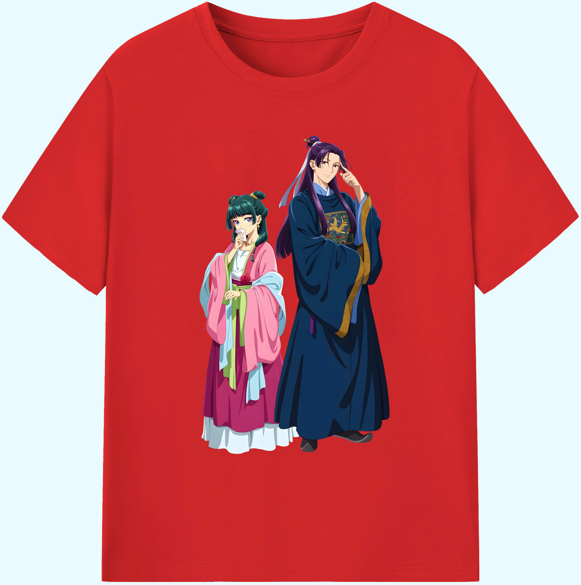 （画像用） 薬屋のひとりごと The Apothecary Diaries 綿100％ メンズ半袖Tシャツ｜肌触りやわらか＆通気性