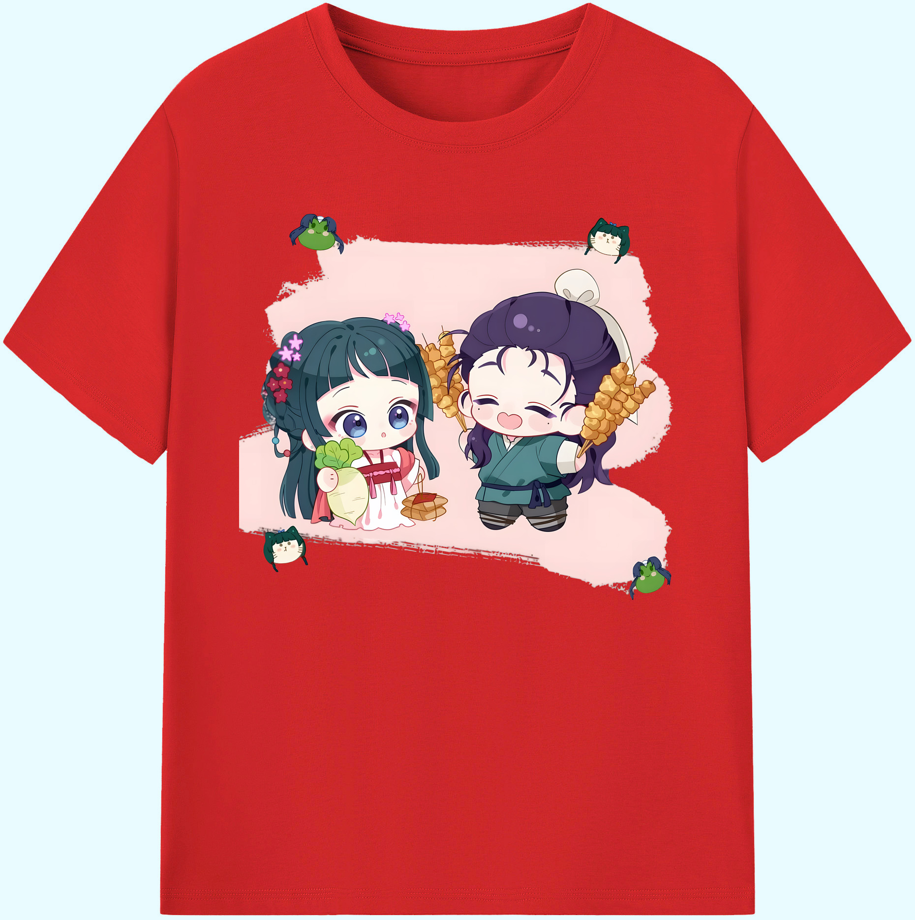 （画像用） 薬屋のひとりごと The Apothecary Diaries 綿100％ メンズ半袖Tシャツ｜肌触りやわらか＆通気性