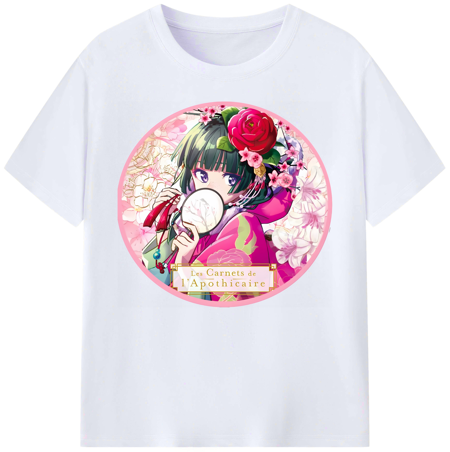 （画像用） 薬屋のひとりごと The Apothecary Diaries 綿100％ メンズ半袖Tシャツ｜肌触りやわらか＆通気性