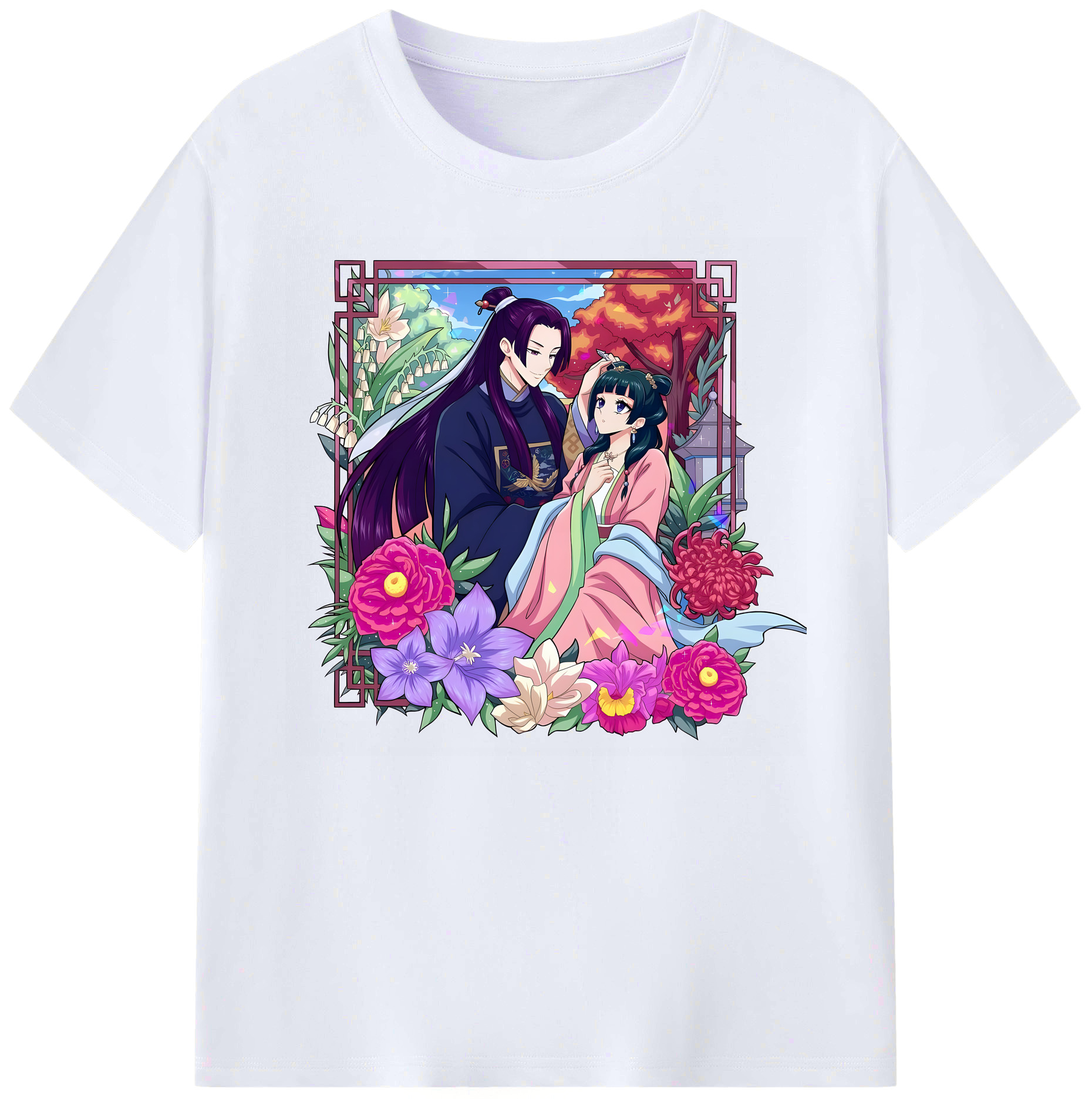 （画像用） 薬屋のひとりごと The Apothecary Diaries 綿100％ メンズ半袖Tシャツ｜肌触りやわらか＆通気性