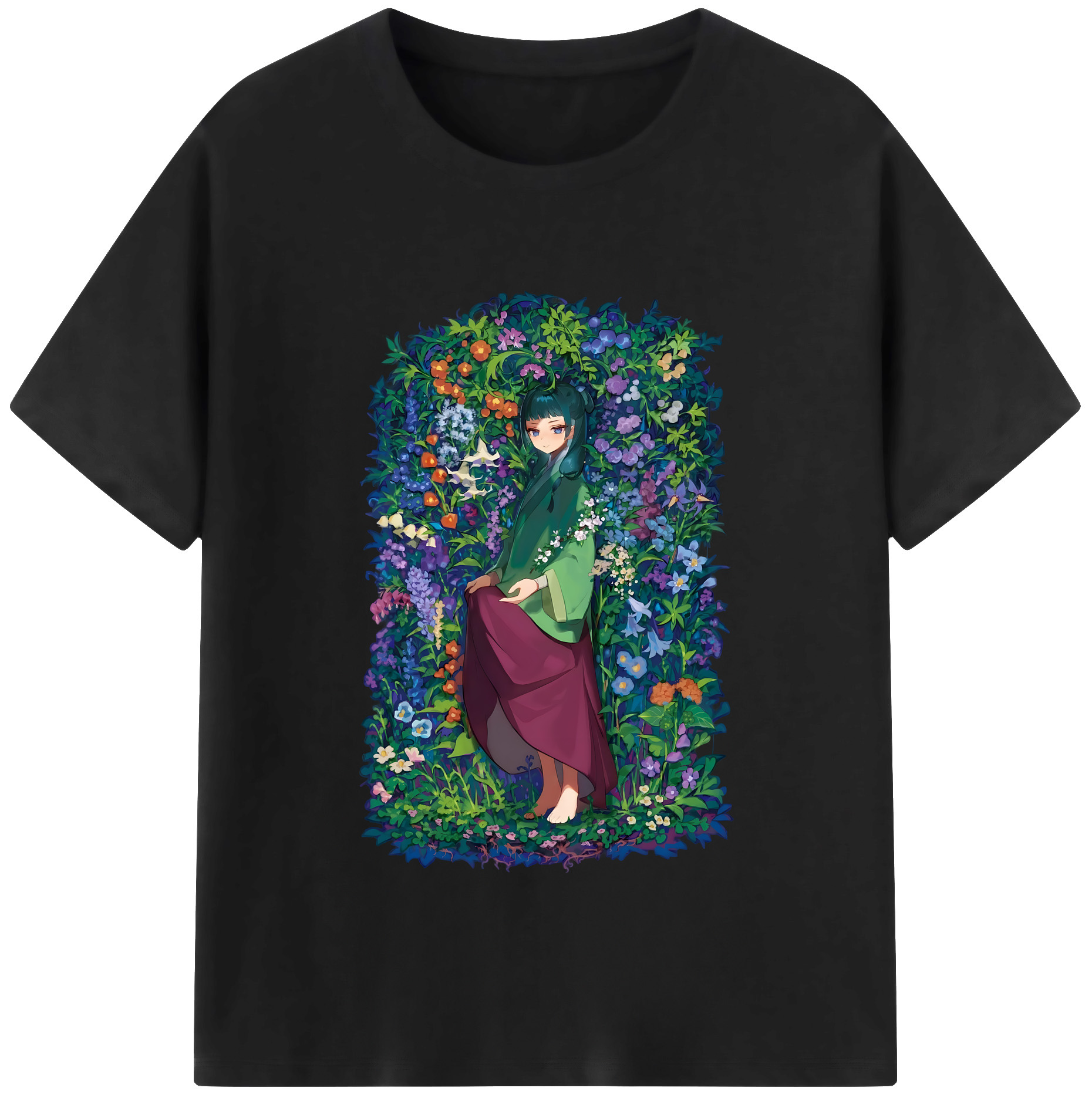 （画像用） 薬屋のひとりごと The Apothecary Diaries レディースカジュアルプリントTシャツ（綿100％）