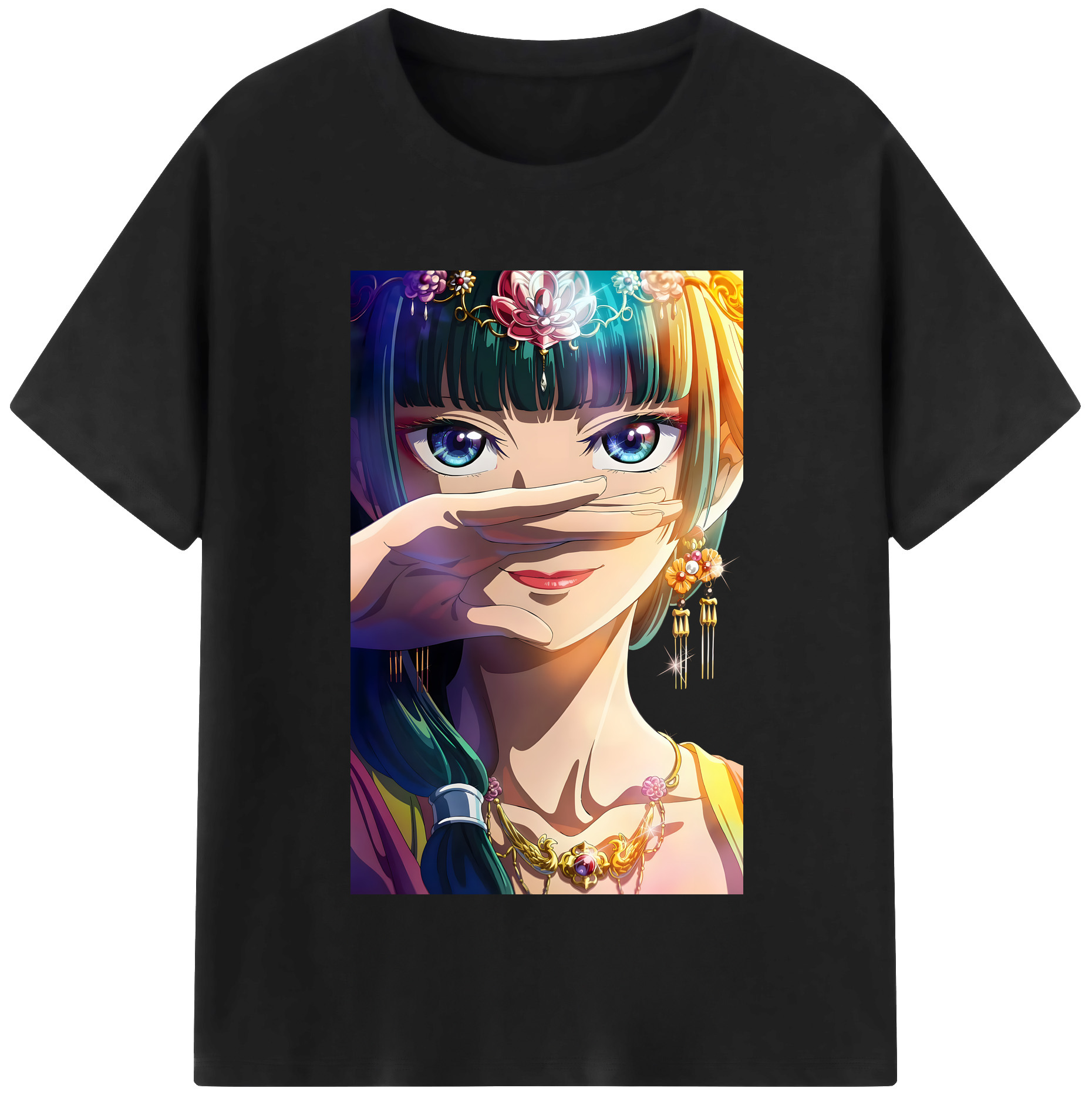 （画像用） 薬屋のひとりごと The Apothecary Diaries レディースカジュアルプリントTシャツ（綿100％）