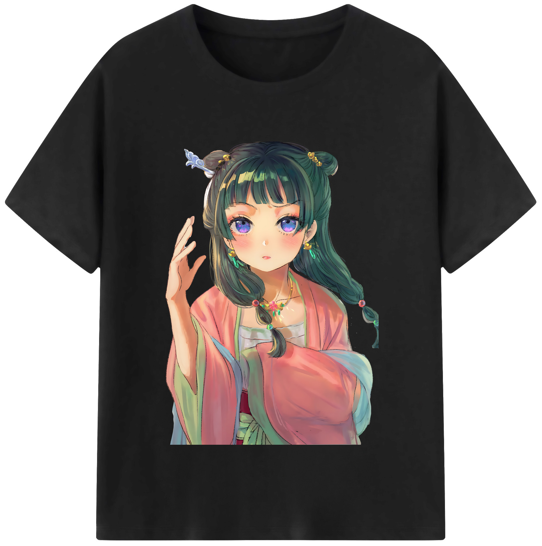 （画像用） 薬屋のひとりごと The Apothecary Diaries レディースカジュアルプリントTシャツ（綿100％）