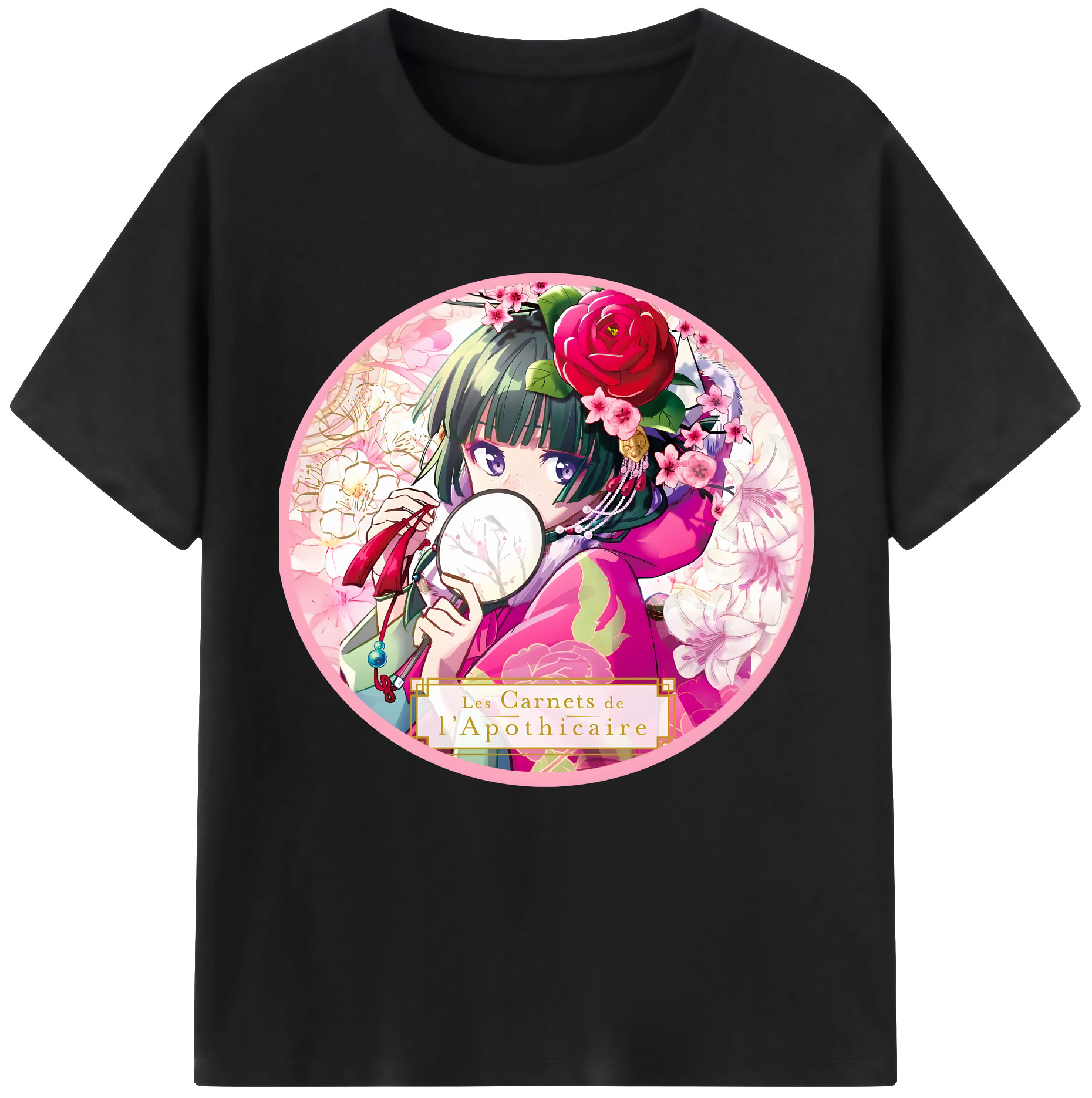 （画像用） 薬屋のひとりごと The Apothecary Diaries レディースカジュアルプリントTシャツ（綿100％）