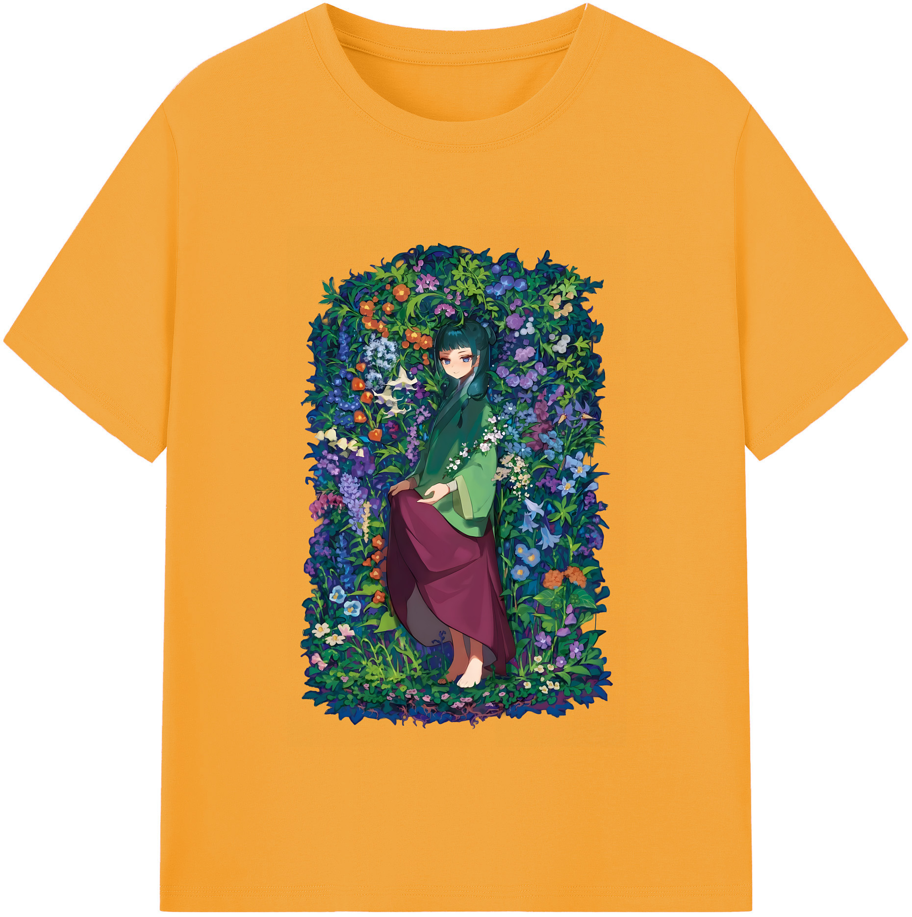 （画像用） 薬屋のひとりごと The Apothecary Diaries レディースカジュアルプリントTシャツ（綿100％）